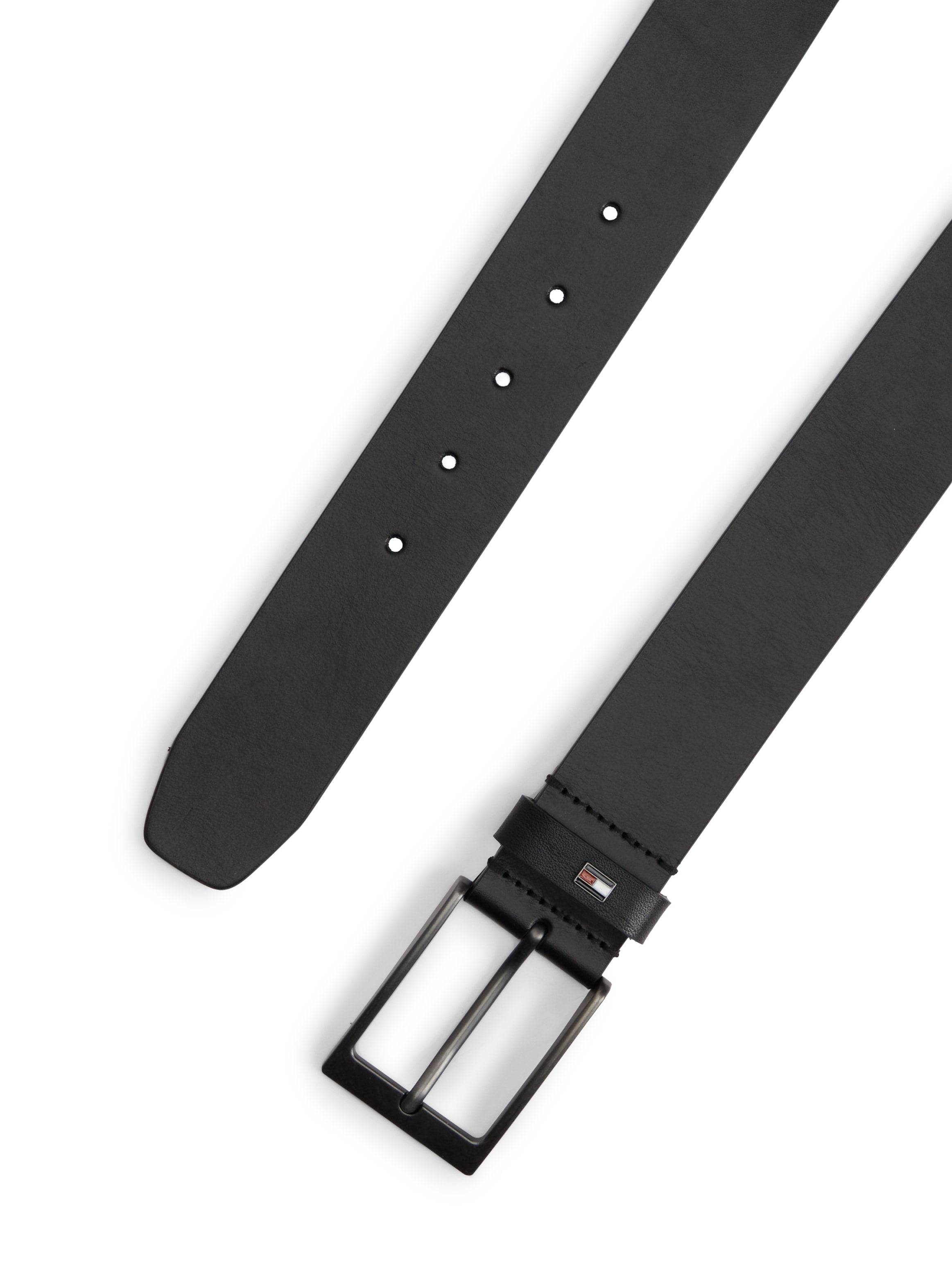 Tommy Hilfiger Ceinture en cuir »LAYTON 4.0« avec petit logo drapeau