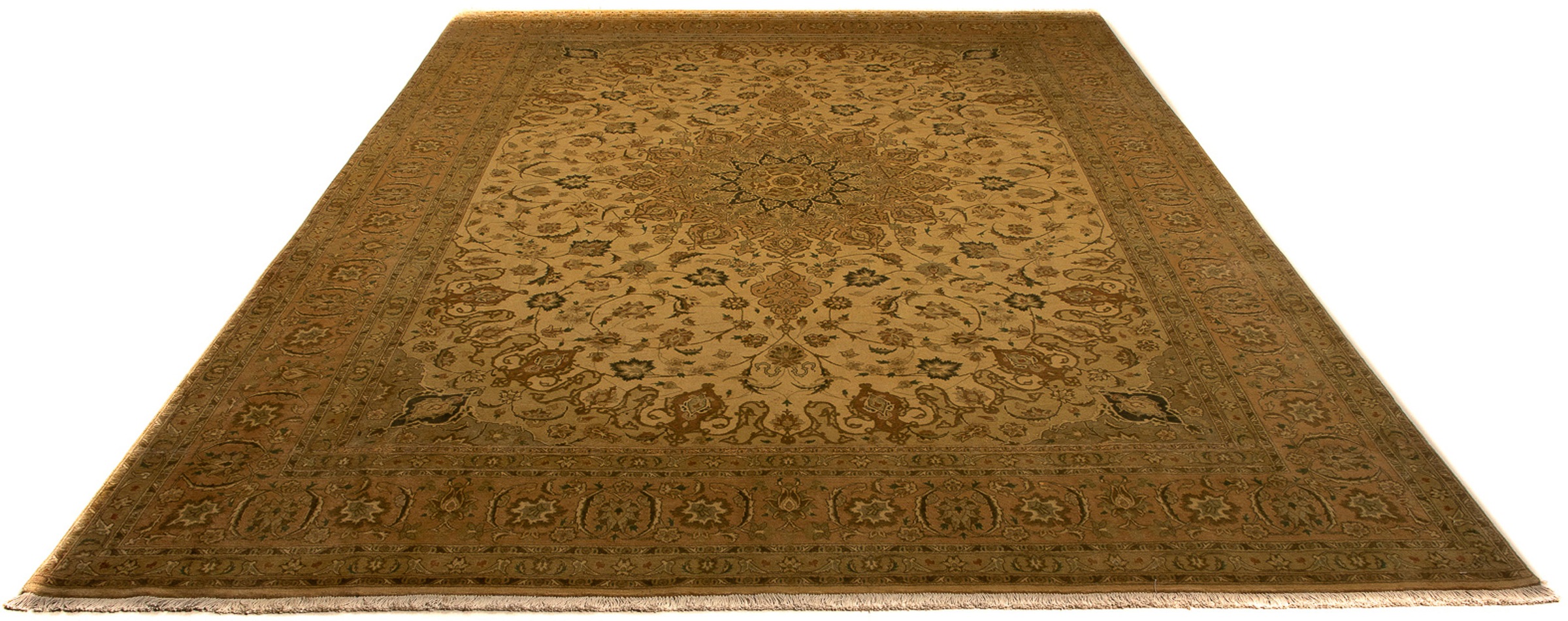 Image of morgenland Orientteppich »Perser - Täbriz - Royal - 342 x 250 cm - gold«, rechteckig, 7 mm Höhe, Wohnzimmer, Handgeknüpft, Einzelstück mit Zertifikat bei Ackermann Versand Schweiz