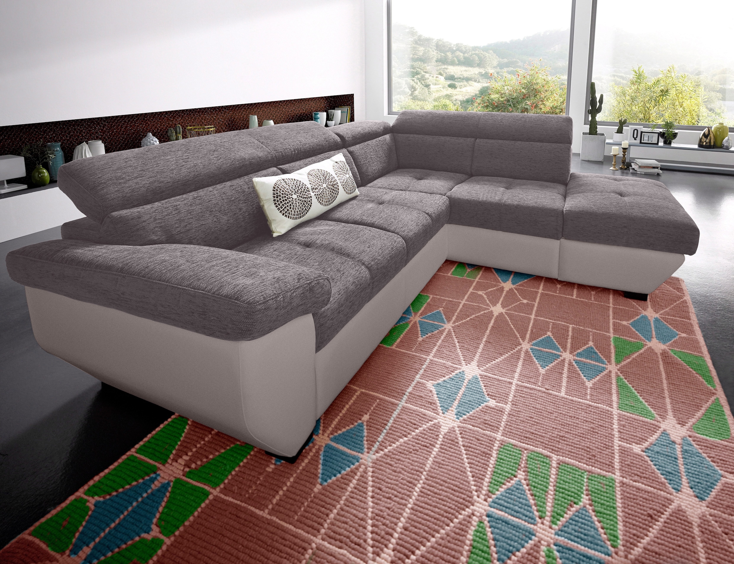 COTTA Ecksofa »Speedway L-Form«, mit Kopfteilverstellung, wahlweise mit Bettfunktion & Bettkasten