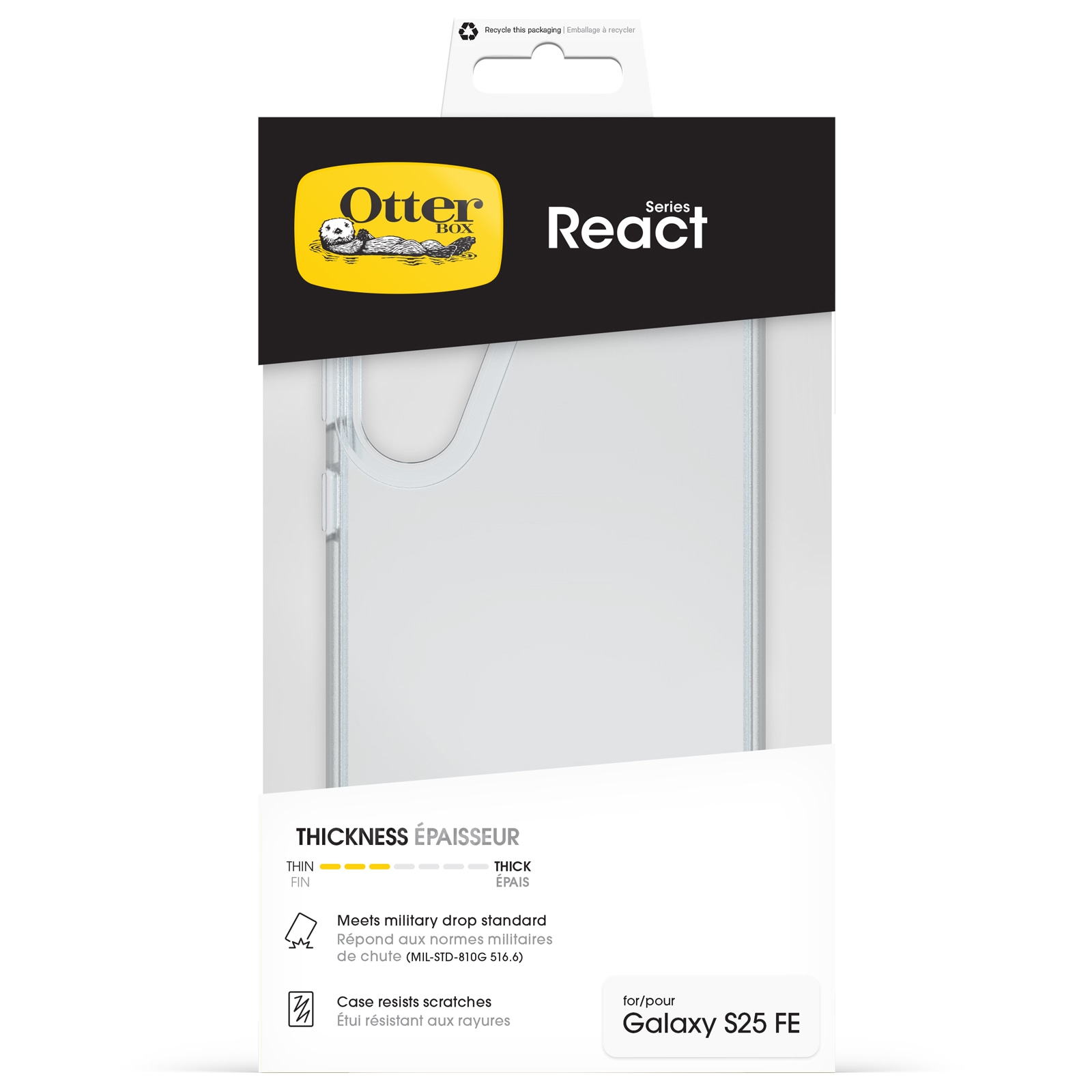 Otterbox Handyhülle »React Series Case für Samsung Galaxy S25 FE« Smartphones Backcover, Schutzhülle, Handyschutzhülle, Case, Schutzcase, stossfest