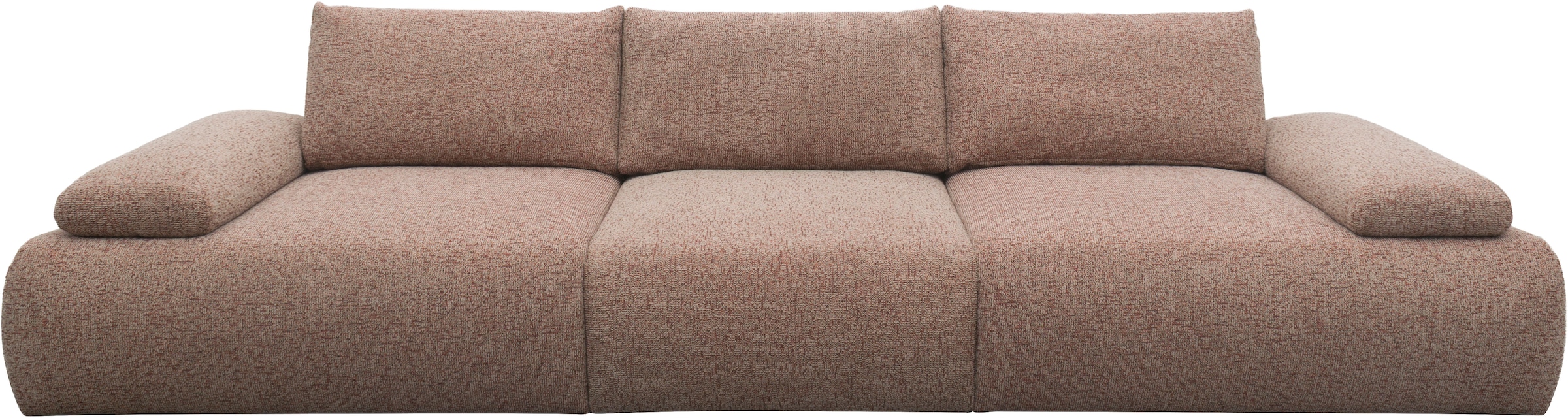 DOMO collection Big-Sofa »800016 Megasofa Breite 324cm, Federkern, inkl. Armlehnenverstellung«, (3 St.), moderner Strukturstoff aus 95% Polyester und 5% Baumwolle