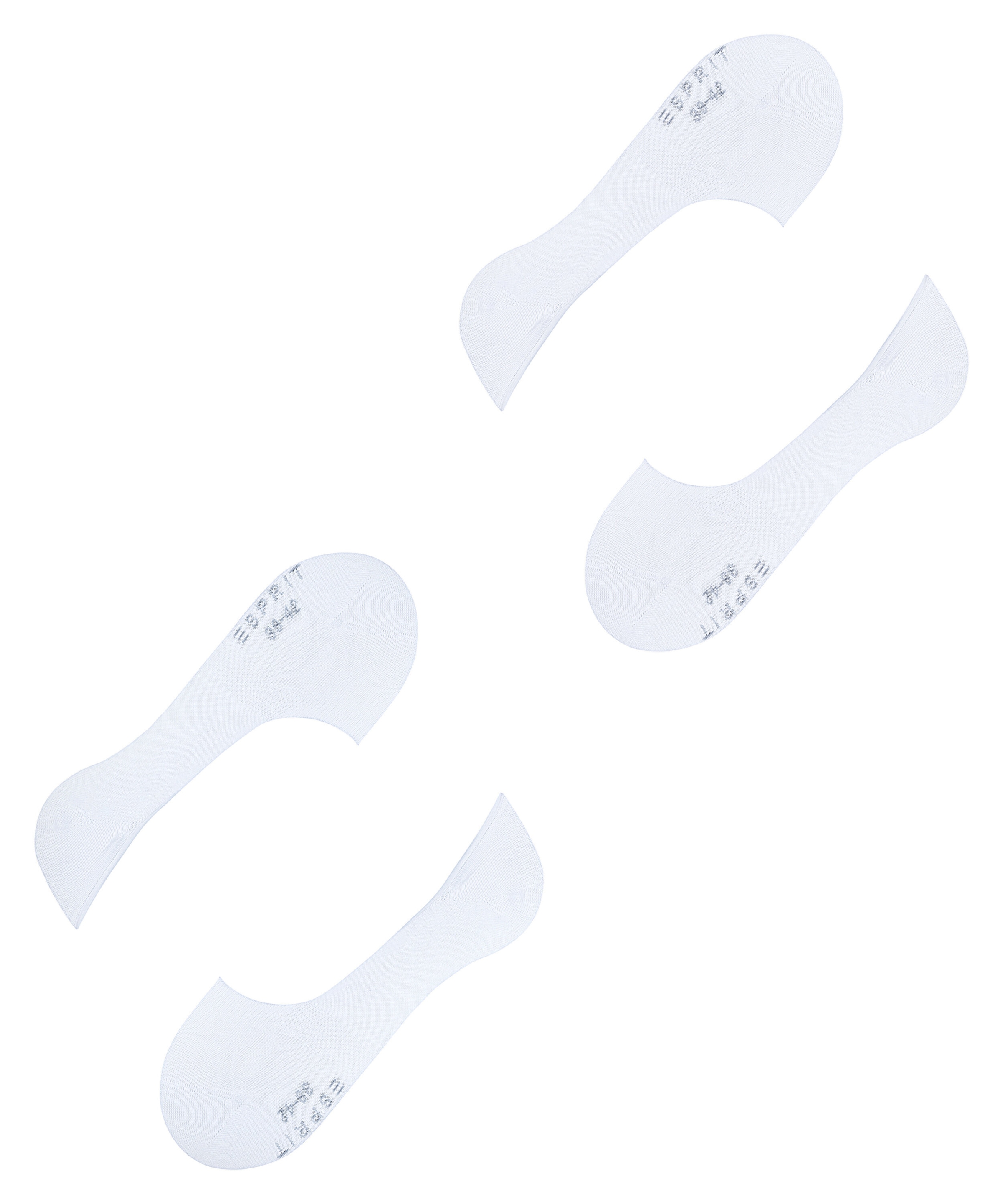 Esprit Chaussons »Basic Uni« 2 paires,  chaussettes invisibles, mélange coton, design sportif