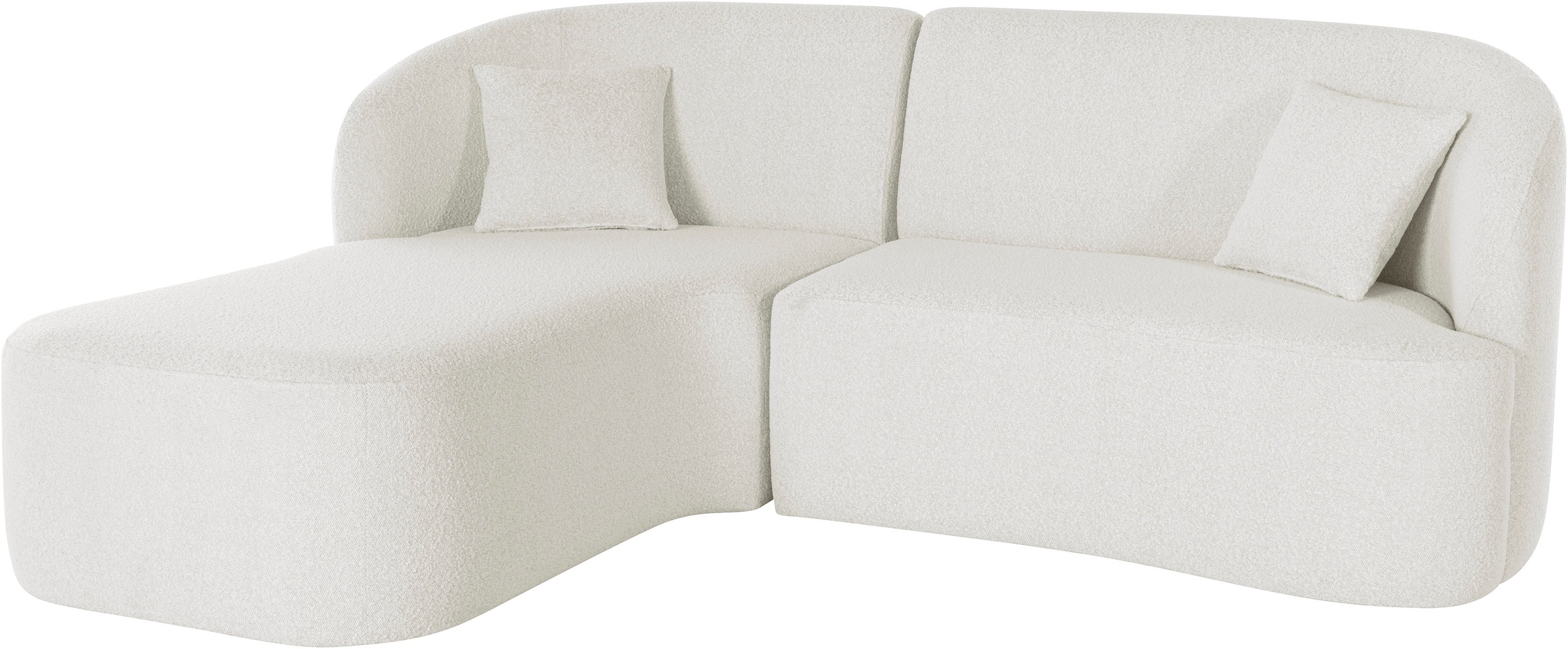 LeGer Home by Lena Gercke Ecksofa »Dilara L-Form«, gerundete Rückenlehne und Front, in 3 Bezugsqualitäten