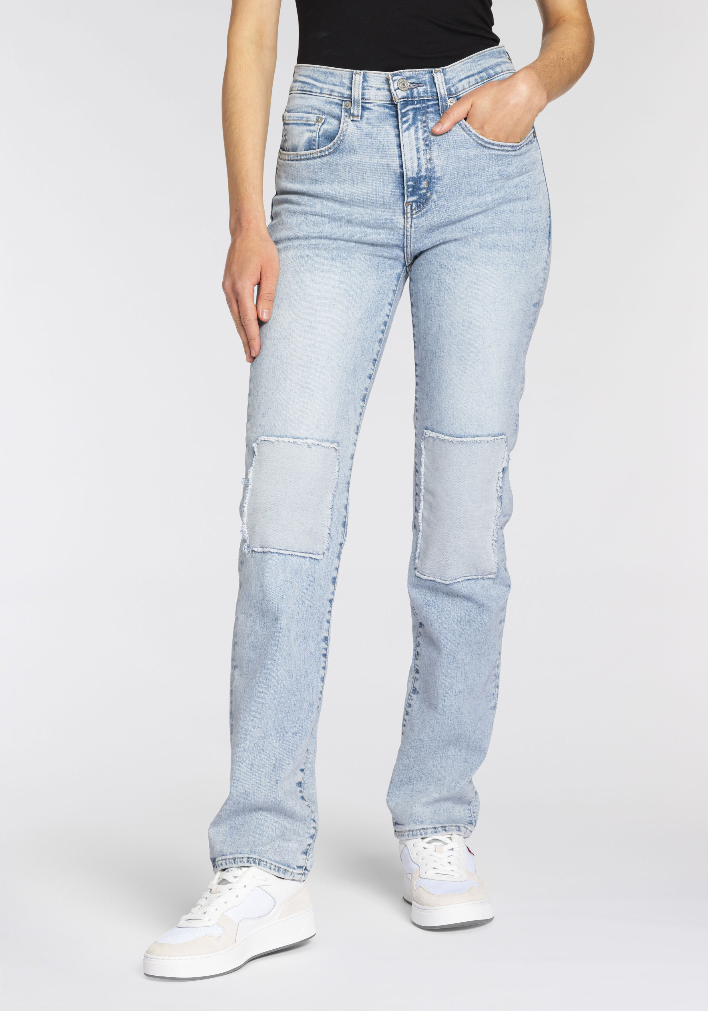 Levi's High-waist-Jeans »724 HIGH RISE STRAIGHT«, mit Patches vorn-levi's® 1