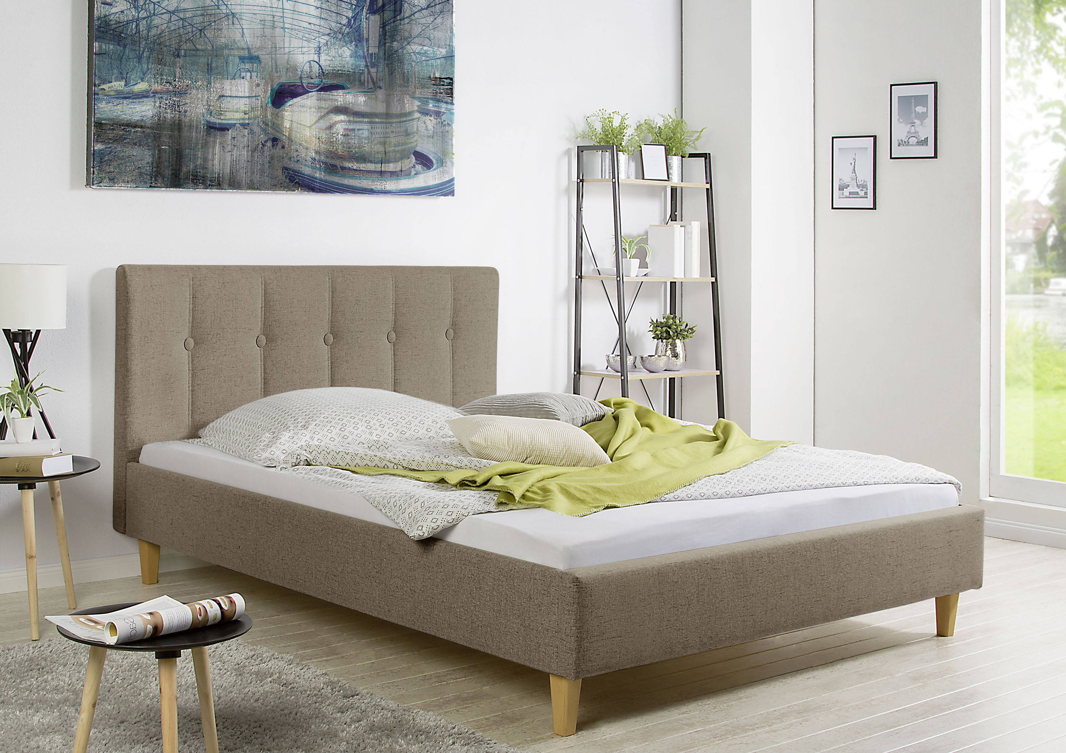 Maintal Polsterbett "Leesburg" Bettseiten zerlegt, ohne Bettkasten