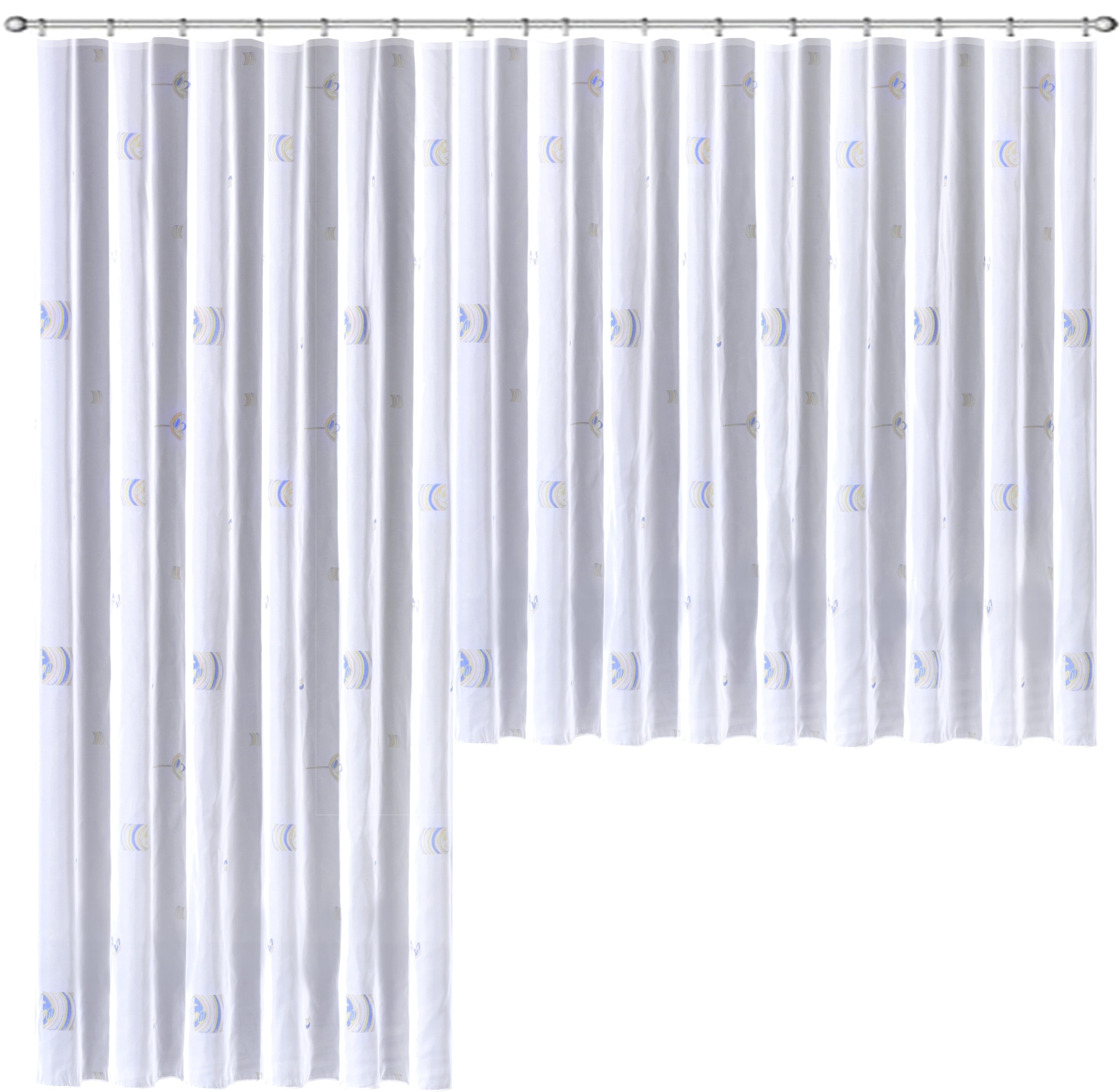 Weckbrodt Gardine »Laura«, (1 St.), Voile, bedruckt, Allover, halbtransparent, Bleiband, Store