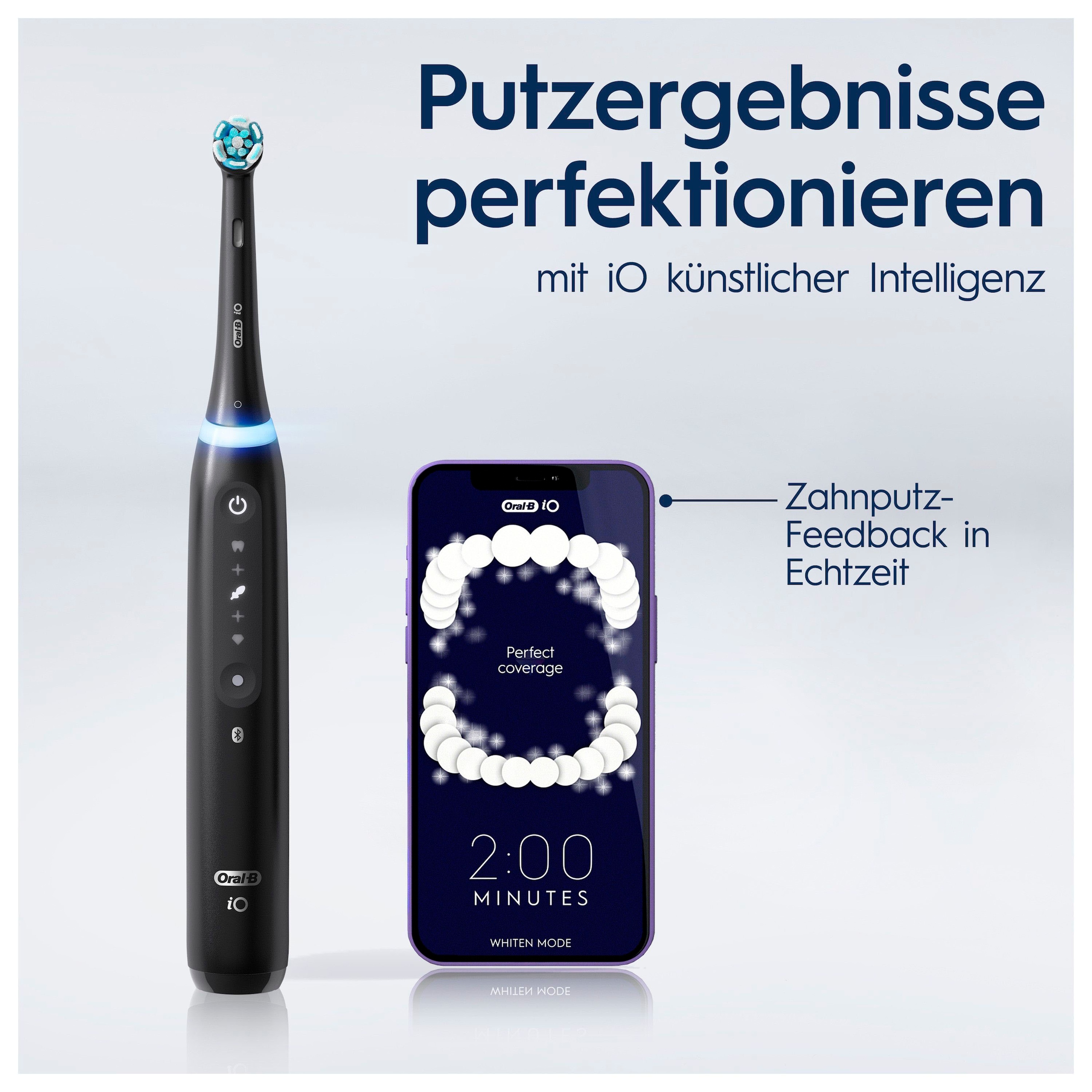 Oral-B Brosse à dents électrique »iO 5« 1 cuis Aufsteckbürsten mit Magnet-Technologie, LED-Anzeige, 5 Putzmodi, Reiseetui