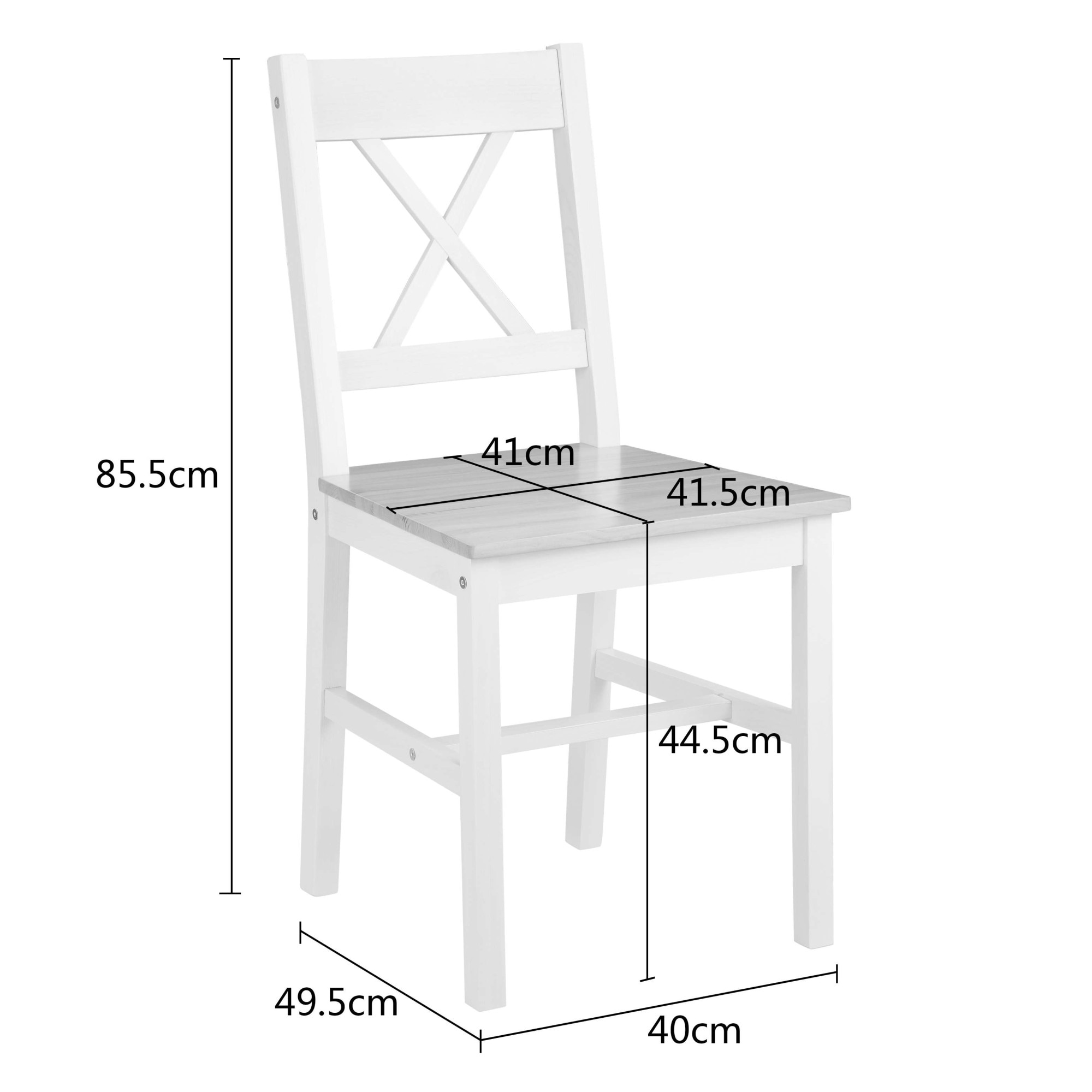 GOODproduct Ensemble de salle à manger »Willow« Ensemble, Esstisch mit 4 Stühlen, 5 tlg. Esstisch mit 4 Stühlen, aus massivem Kiefernholz
