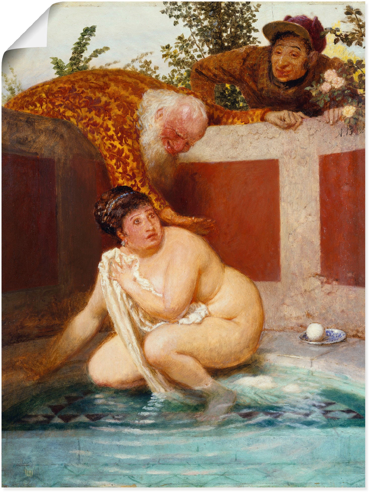 Wandbild »Susanna im Bade. 1888«, Frau, (1 St.), als Leinwandbild, Poster in...