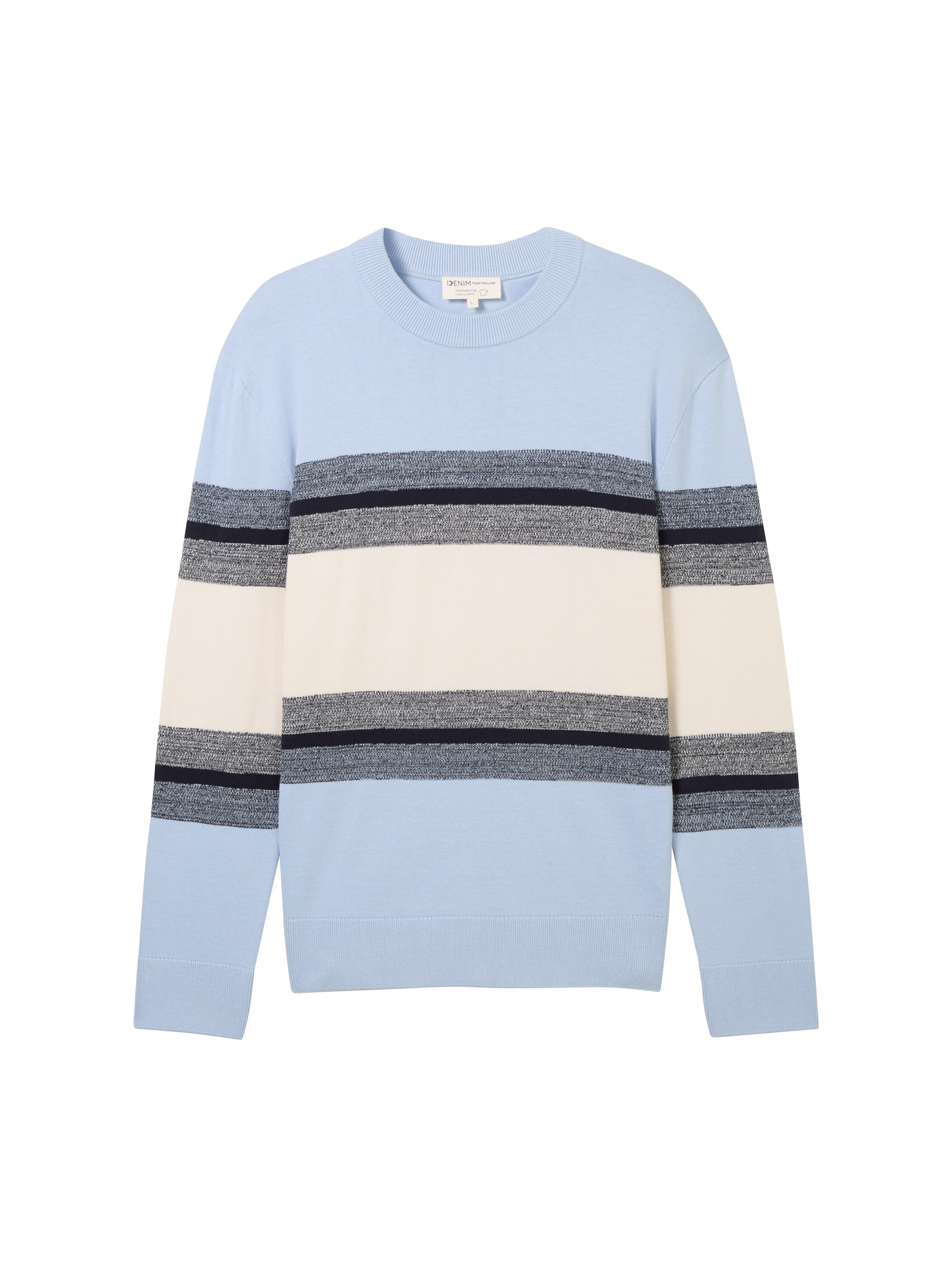 TOM TAILOR Denim Strickpullover, mit Blockstreifen