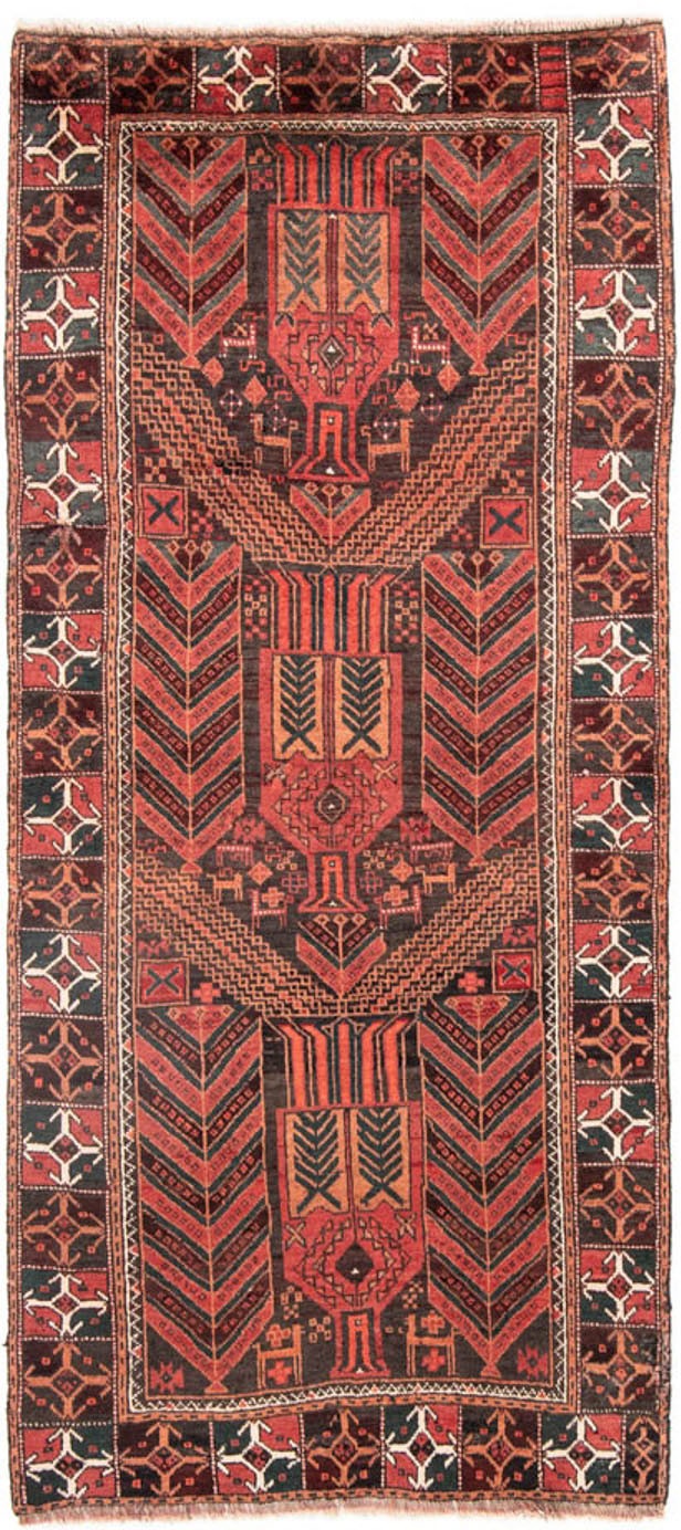 Image of morgenland Hochflor-Läufer »Belutsch Medaillon Rosso chiaro 205 x 100 cm«, rechteckig, 0,8 mm Höhe, Handgeknüpft bei Ackermann Versand Schweiz