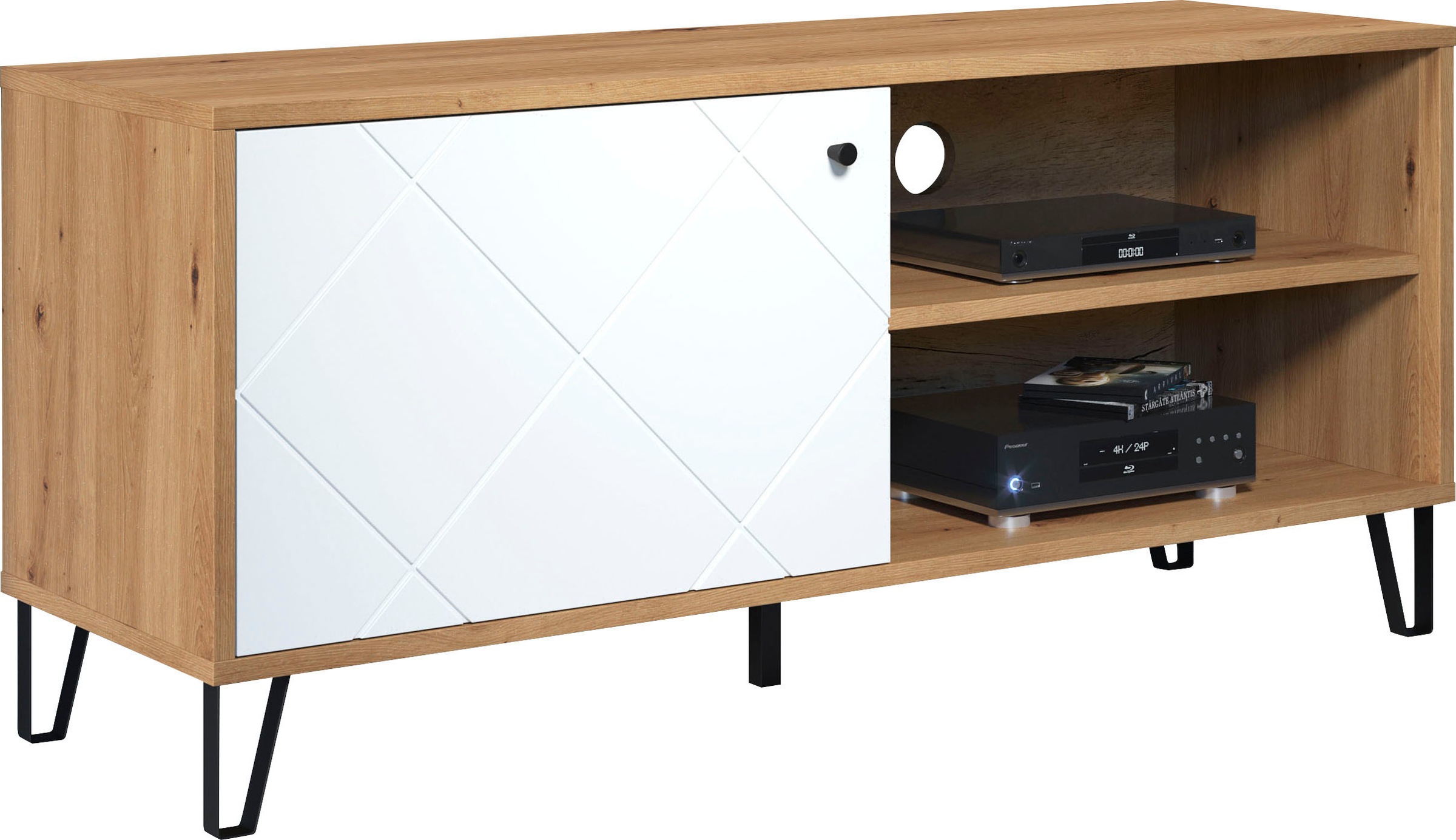 Image of Home affaire Lowboard "Tarragona TV-Kommode" TV-Unterteil mit 1 Tür & 2 Fächern - (B/T/H) 123/40/56 cm