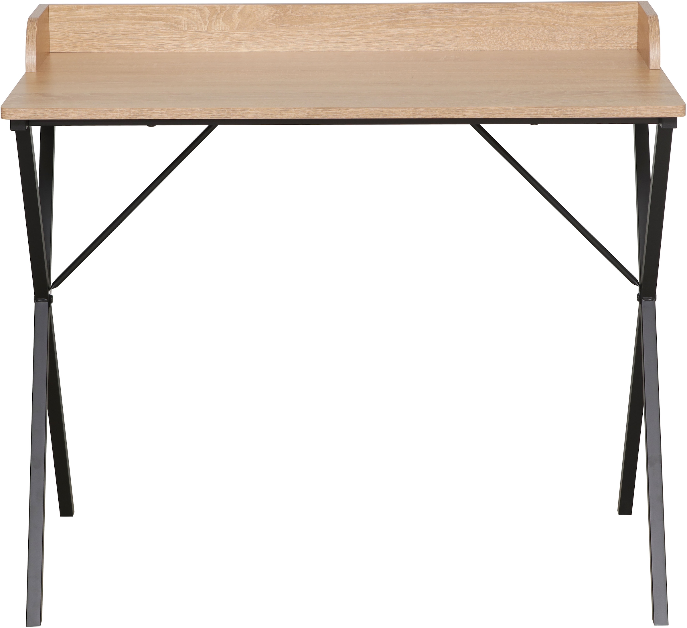 Home affaire Büromöbel-Set »Forres, bestehend aus Schreibtisch & Regal«, (2 tlg.), Metallgestell, einzeln stellbar, FSC®-zertifiziert