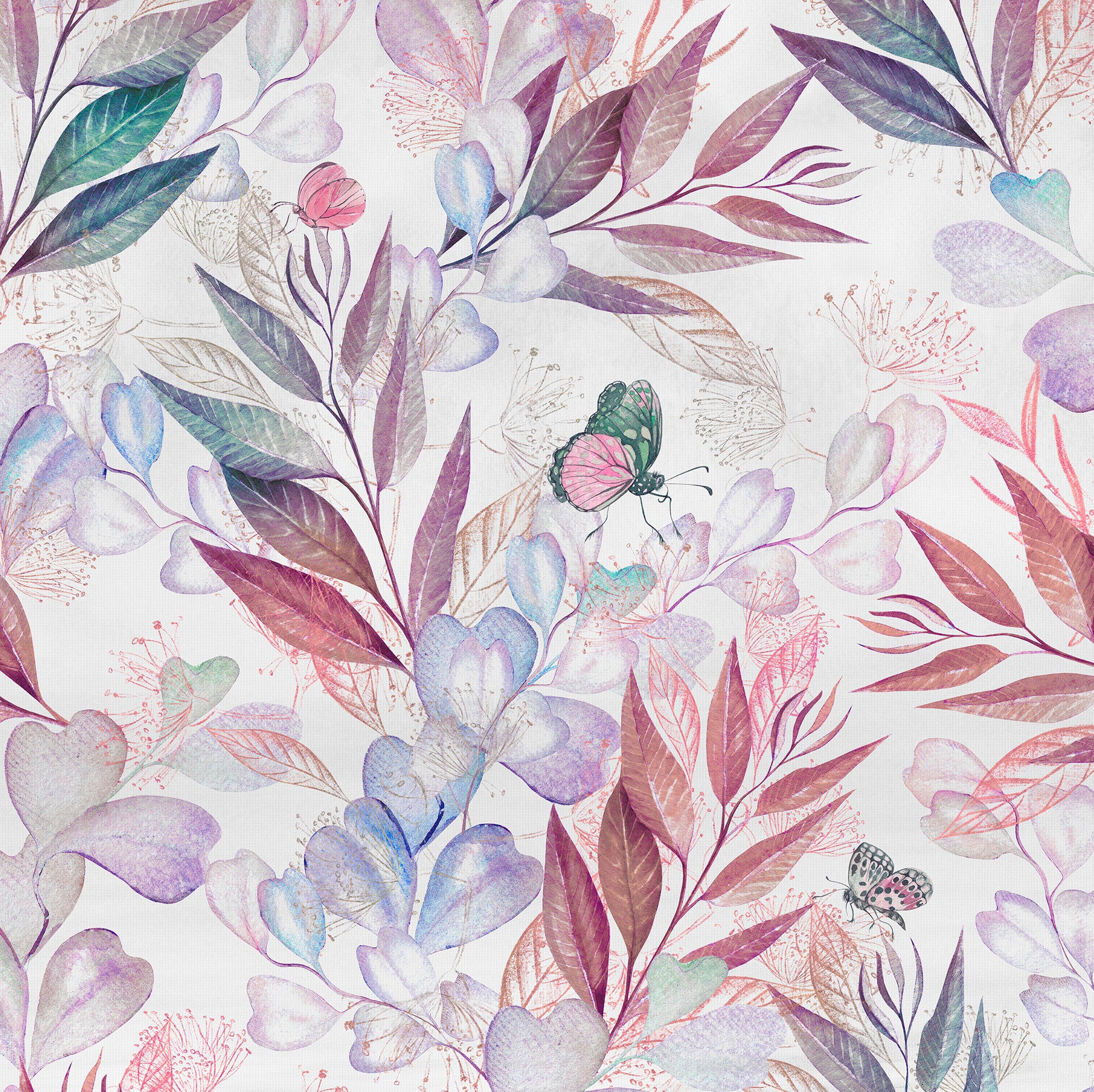 Image of Komar Vliestapete "Digitaldruck Vlies - Eucalyptus - Grösse 250 x 250 cm" bedruckt glatt Wohnzimmer, Schlafzimmer