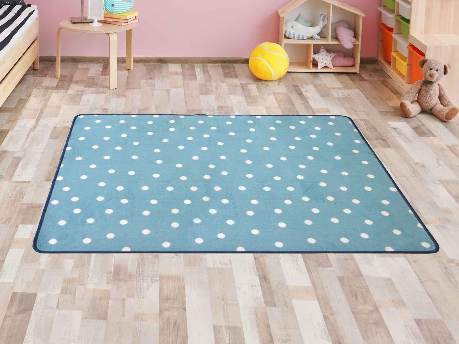 Primaflor-Ideen in Textil Kinderteppich »PUNTO«, rechteckig, 5 mm Höhe, Kurzflor, Motiv Punkte, Kinderzimmer