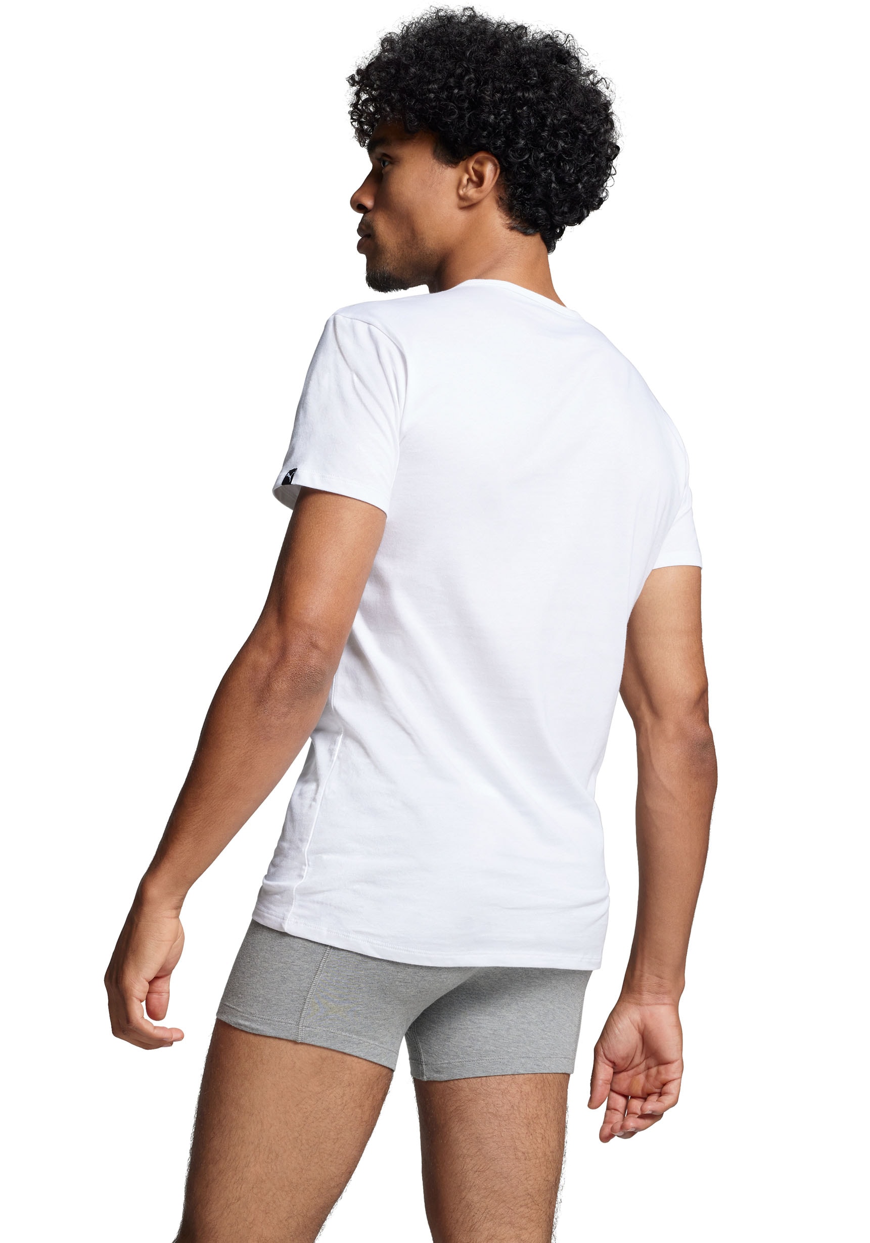 PUMA V-Shirt, (2er-Pack), mit Markenlabel