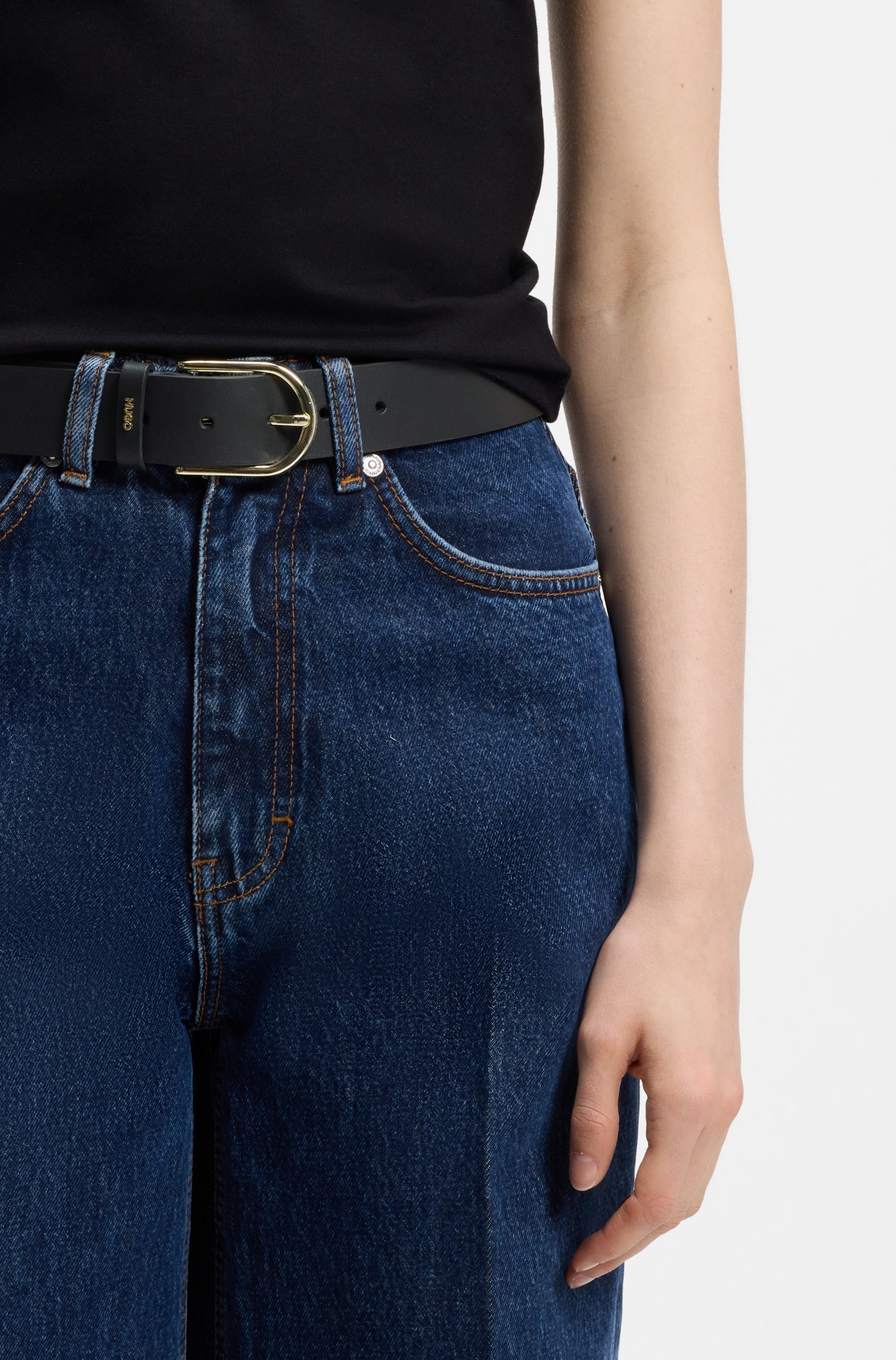 HUGO Ceinture en cuir »Zoey-G Sz35« avec boucle ardillon