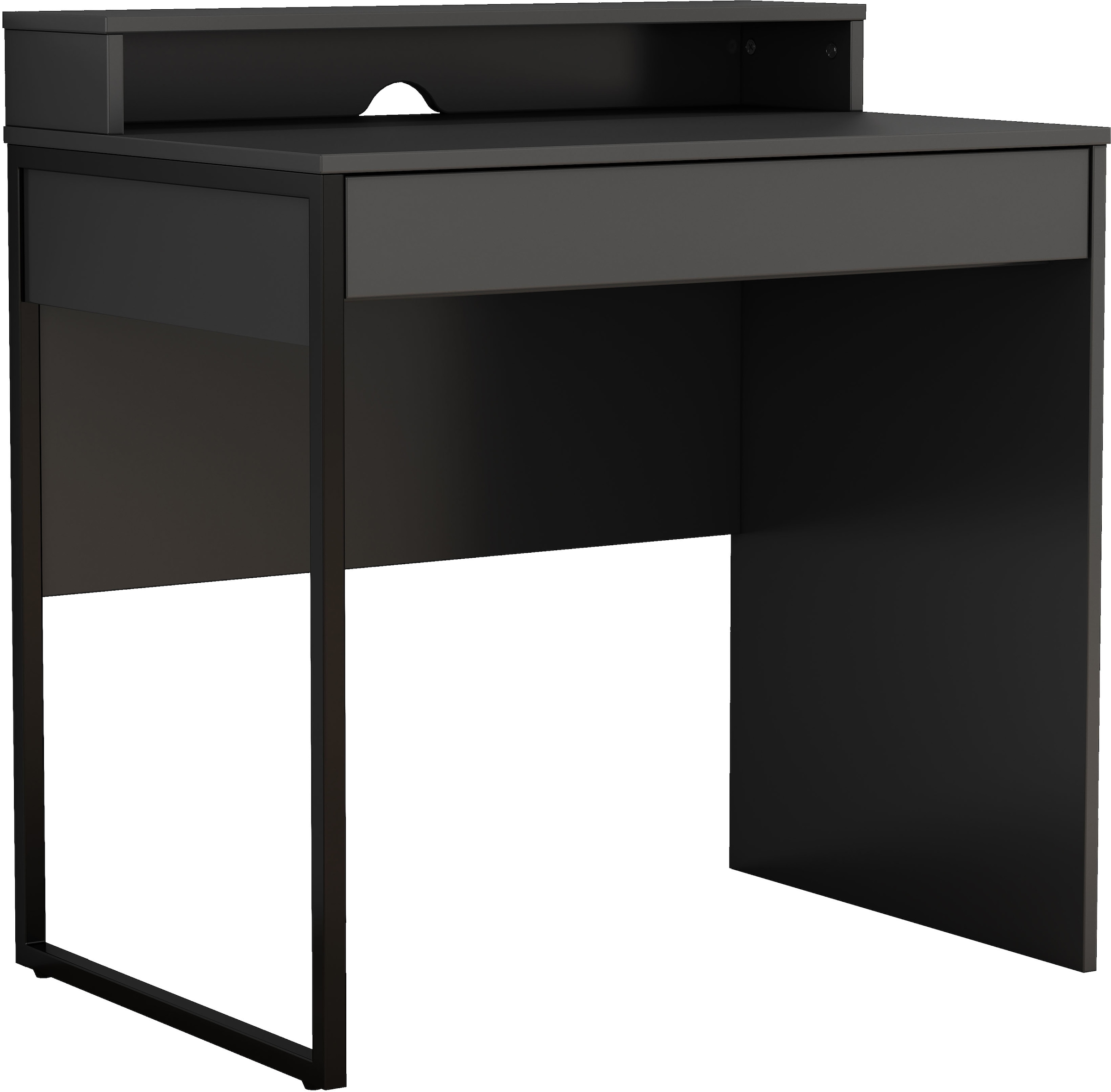 GOODproduct Schreibtisch »Moid, Computertisch in modernem Design« Breite 80 cm, mit Schublade, Kabeldurchlass & Metallkufe