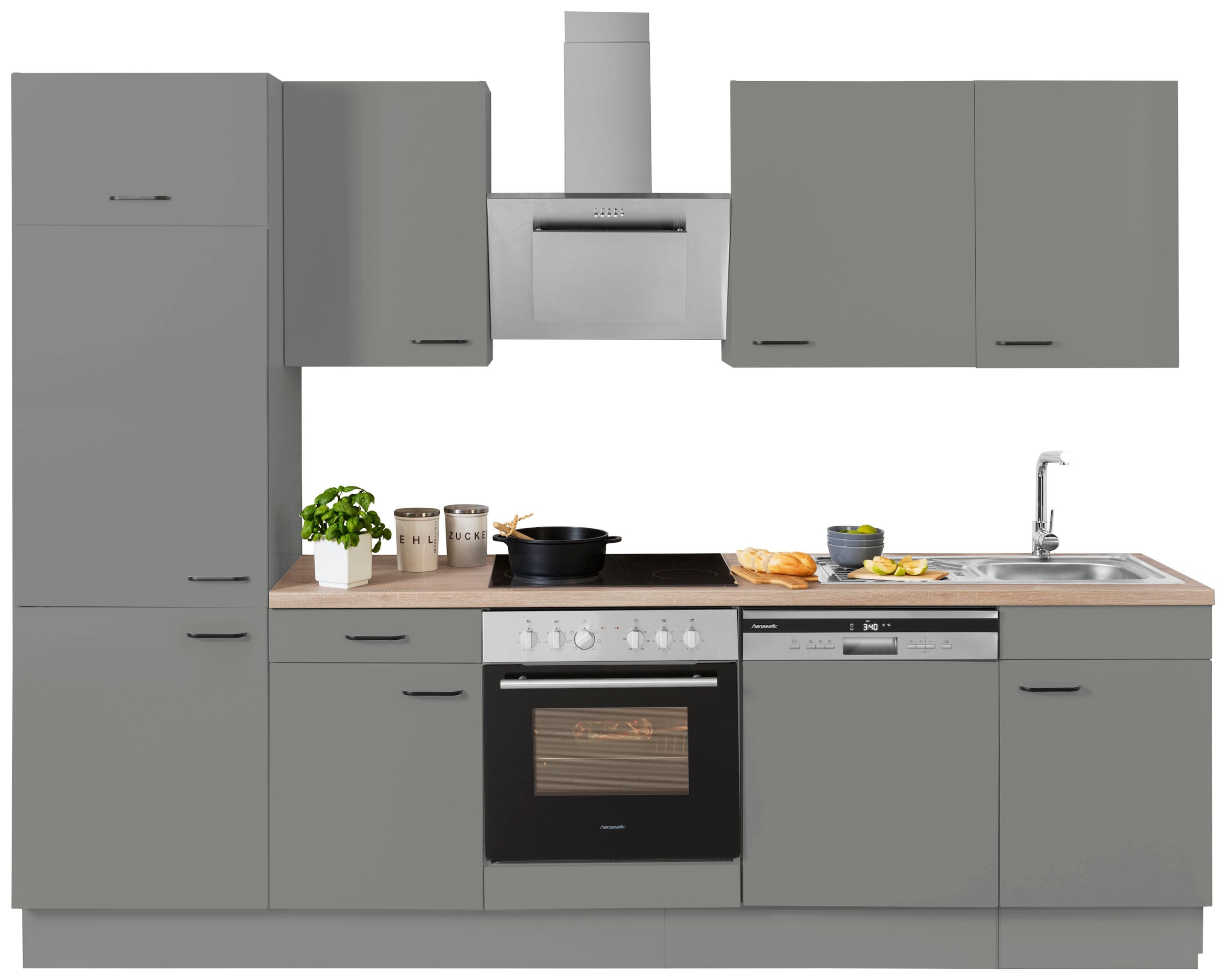 OPTIFIT Küchenzeile »Elga«, Premium-Küche mit kaufen jetzt cm 280 Breite Soft-Close-Funktion, Vollauszug