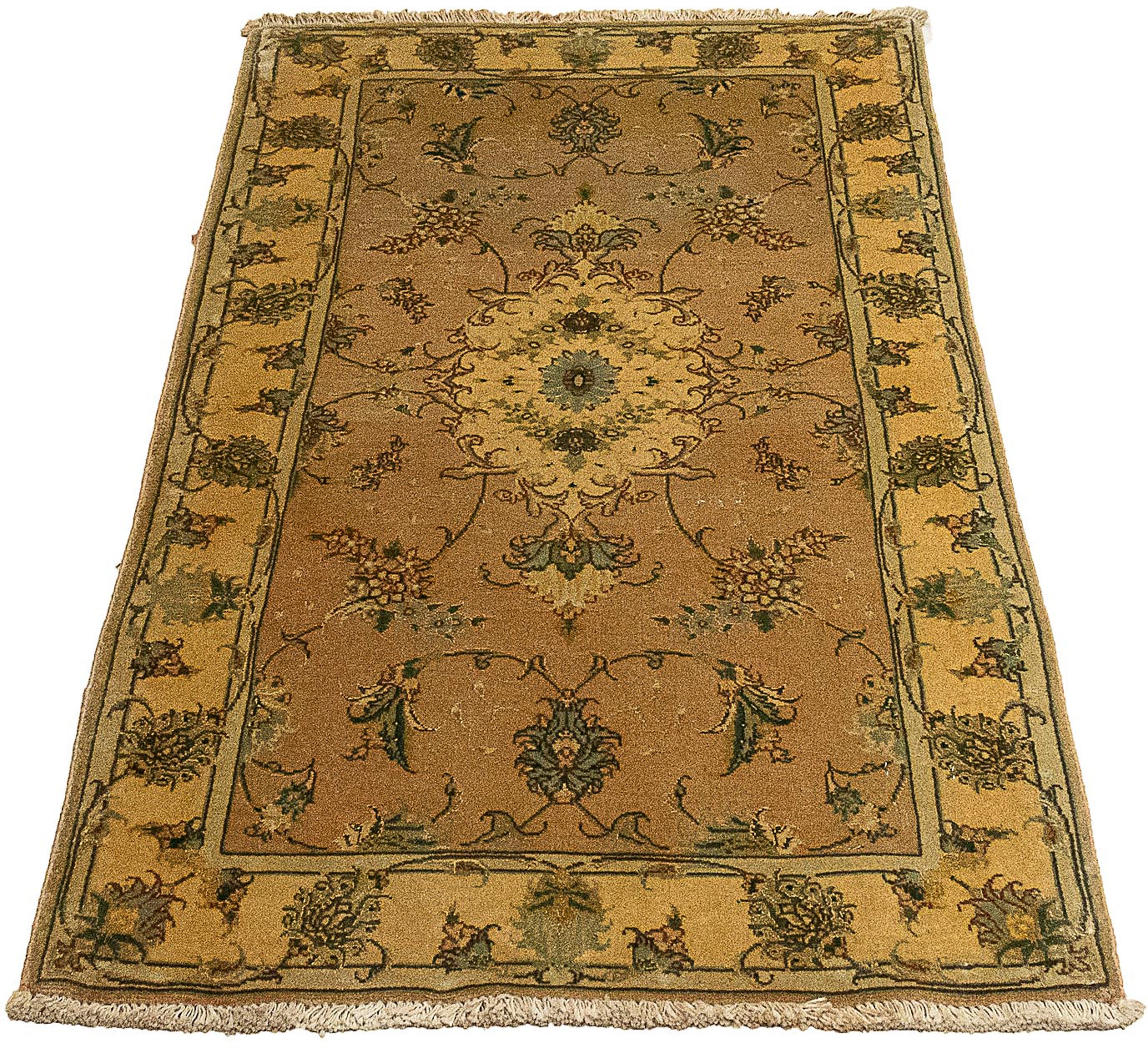 Image of morgenland Orientteppich »Perser - Täbriz - Royal - 122 x 66 cm - hellbraun«, rechteckig, 7 mm Höhe, Wohnzimmer, Handgeknüpft, Einzelstück mit Zertifikat bei Ackermann Versand Schweiz