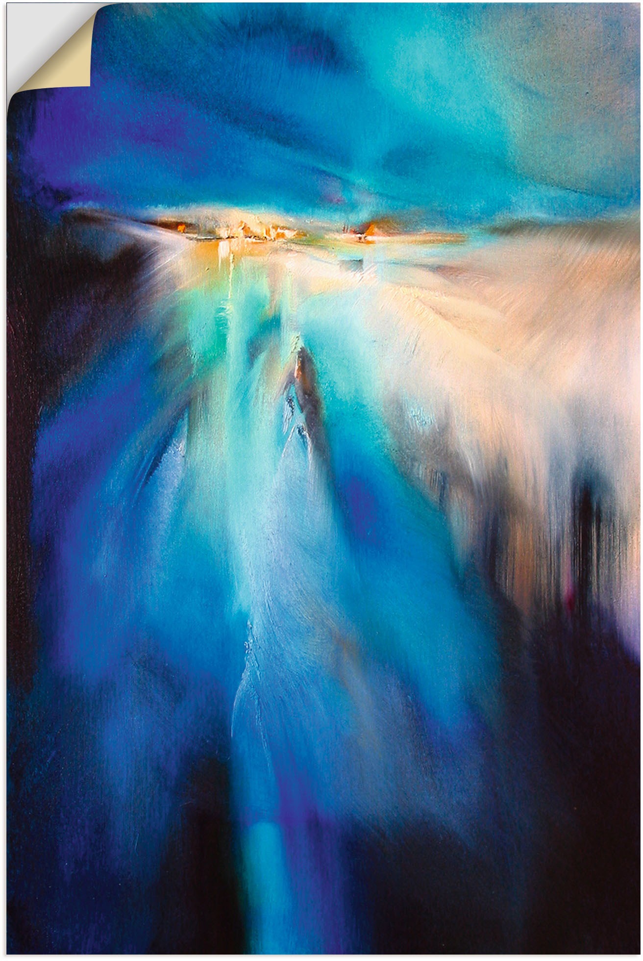 Image of Artland Wandbild »Winterabend«, Gegenstandslos, (1 St.), in vielen Grössen & Produktarten - Alubild / Outdoorbild für den Aussenbereich, Leinwandbild, Poster, Wandaufkleber / Wandtattoo auch für Badezimmer geeignet bei Ackermann Versand Schweiz