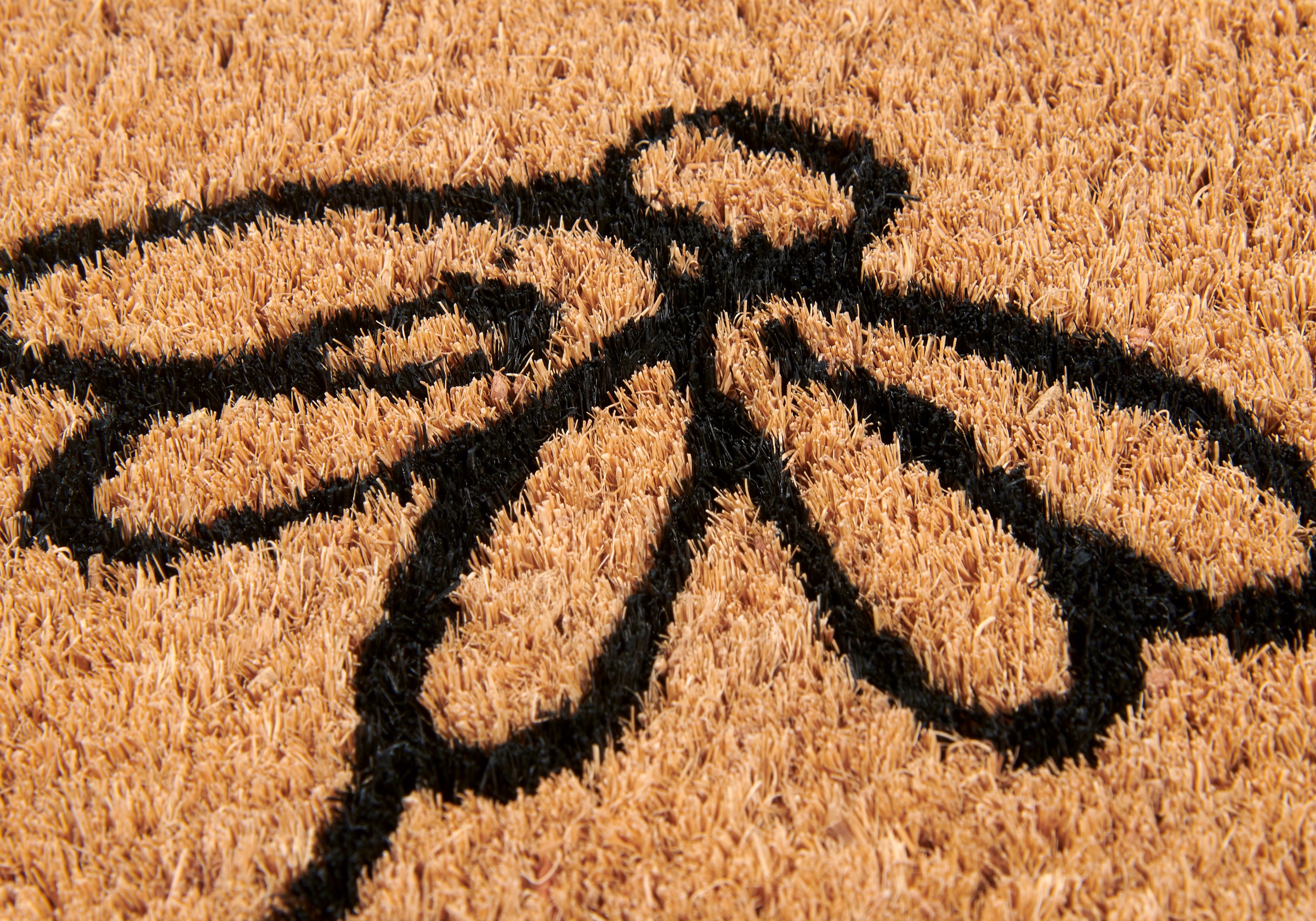HANSE Home Fussmatte »Kokos Line-Art Flowers, Türmatte«, rechteckig, 15 mm Höhe, Schmutzfangmatte, Rutschfest, Outdoor, Innen, Aussen, Kokosmatte, Flur
