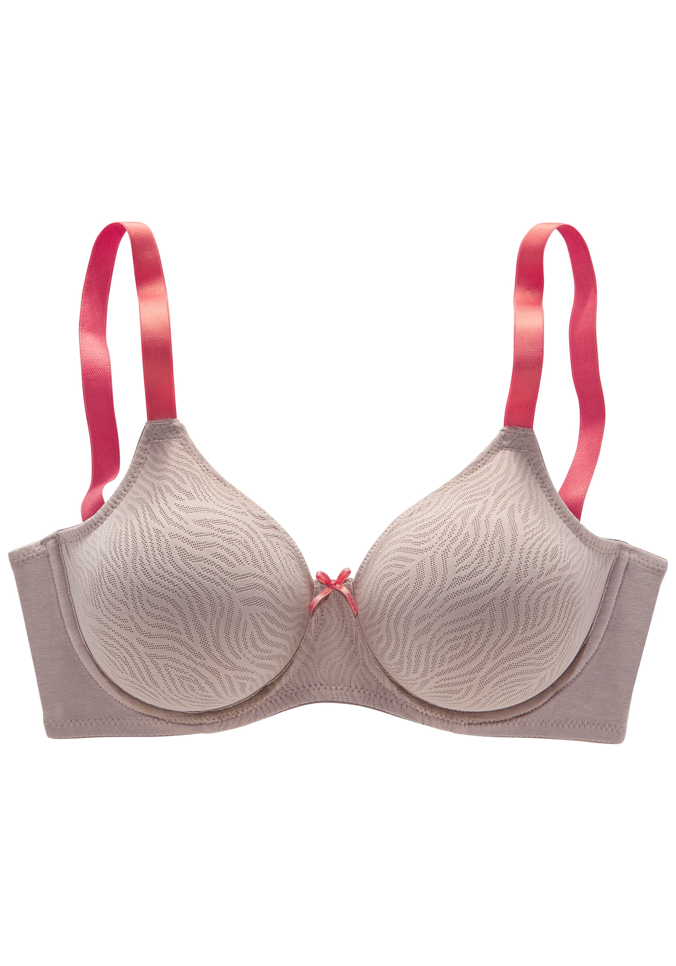 Nuance by Lascana Soutien-gorge minimisant avec armatures en jacquard et jersey doux, aussi pour les grandes tailles