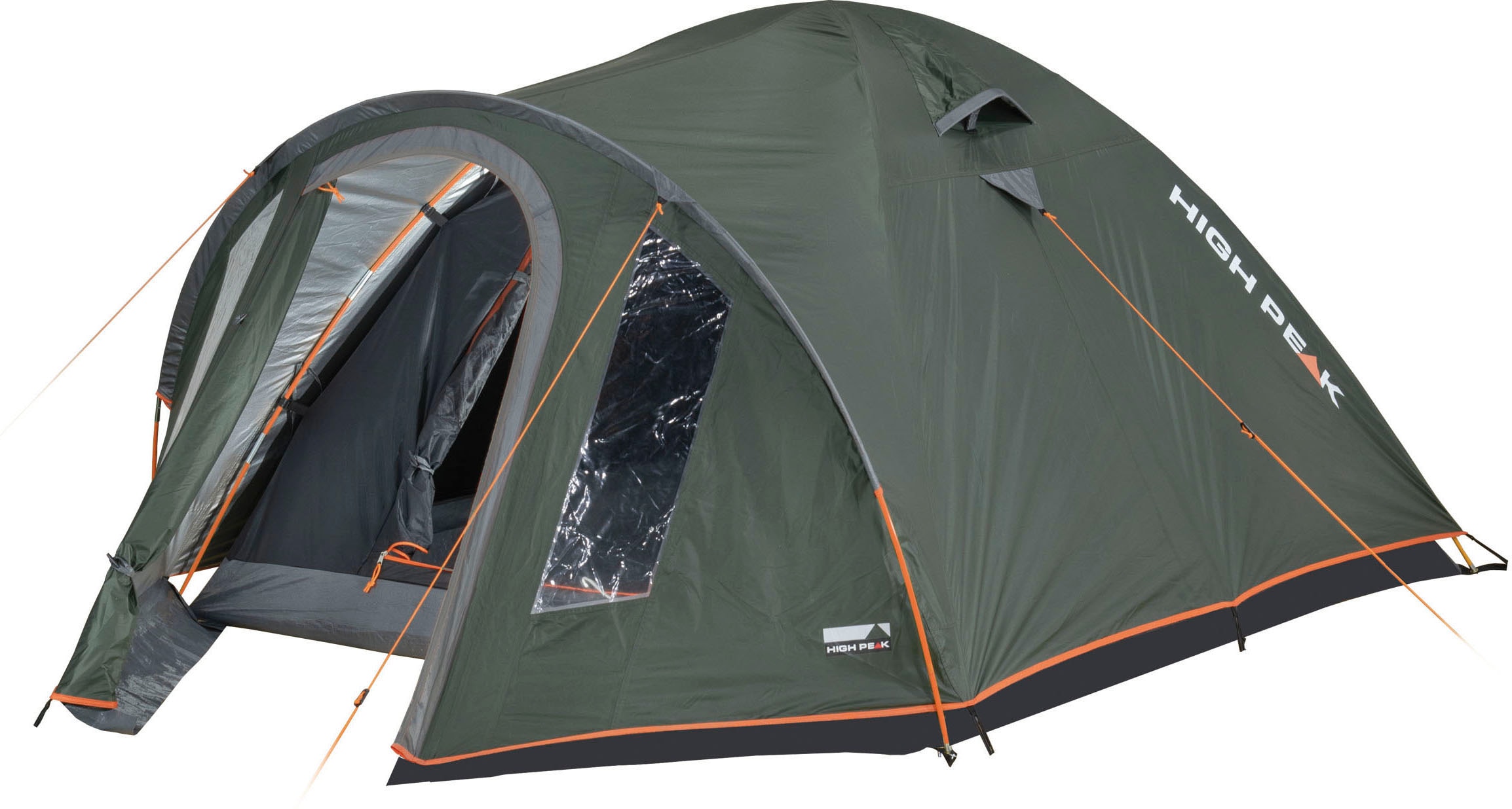 High Peak, Kuppelzelt »Zelt Nevada 2.1« 2 Personen Bodenventilation - Advanced Low Vent System, dunkelgrün, B/H/L: 150cm x 120cm x 325cm, Kuppelzelt
