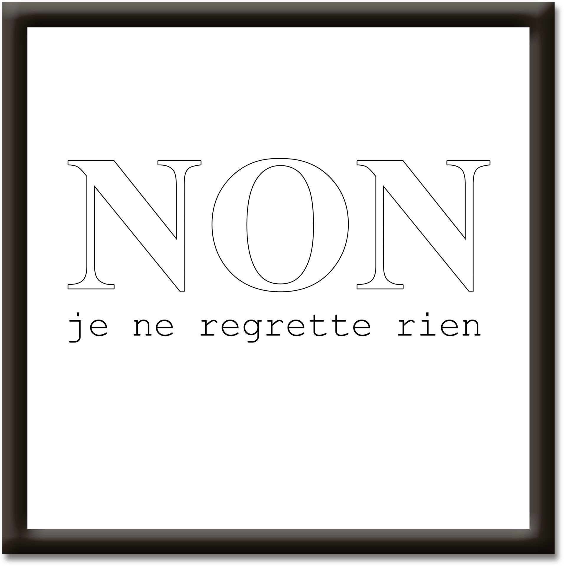 Image of Artland Wandbild »Nein, ich bereue nichts«, Sprüche & Texte, (1 St.) bei Ackermann Versand Schweiz