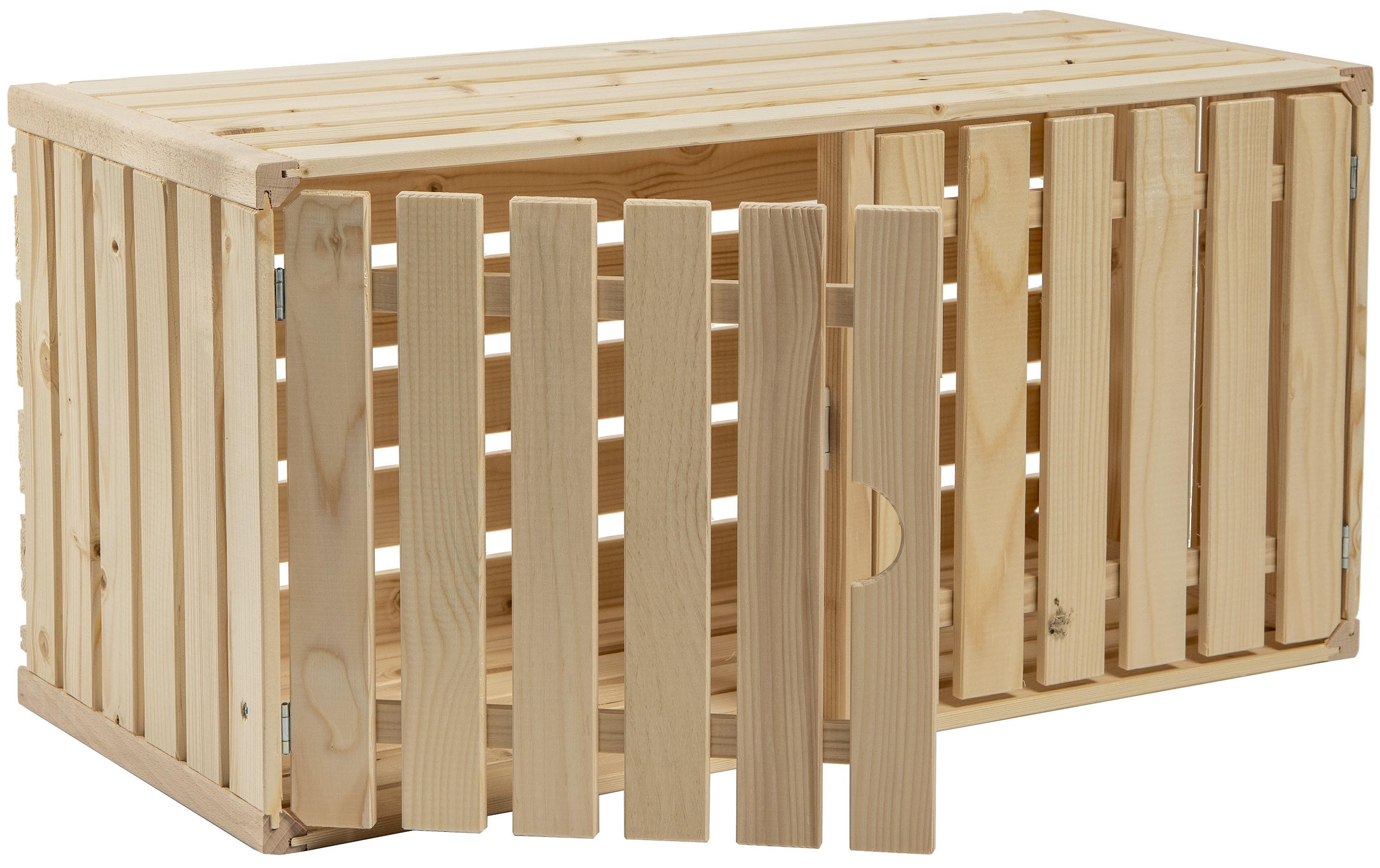 Holz Zollhaus Regal »Holzharasse A 70 x 35 cm, mit Tür schweizer Holz«
