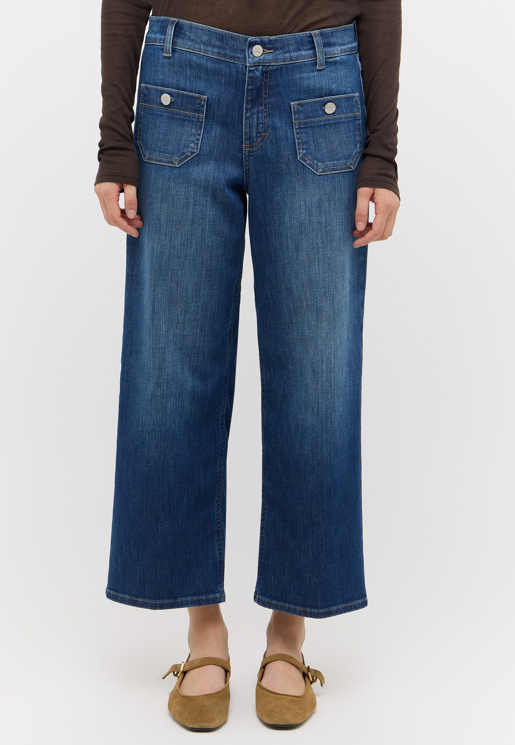 Image of ANGELS 7/8-Jeans "LINN SMART" Culotte-Design, Relaxed Fit, aus weicher Baumwollmischung