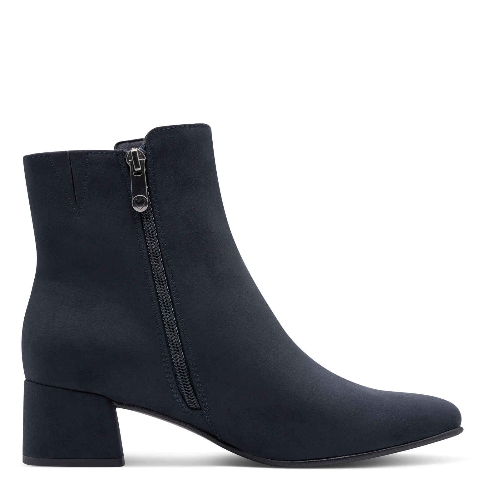 MARCO TOZZI Bottines  à talon bloc, chaussure business, bottines avec surpiqûres décoratives