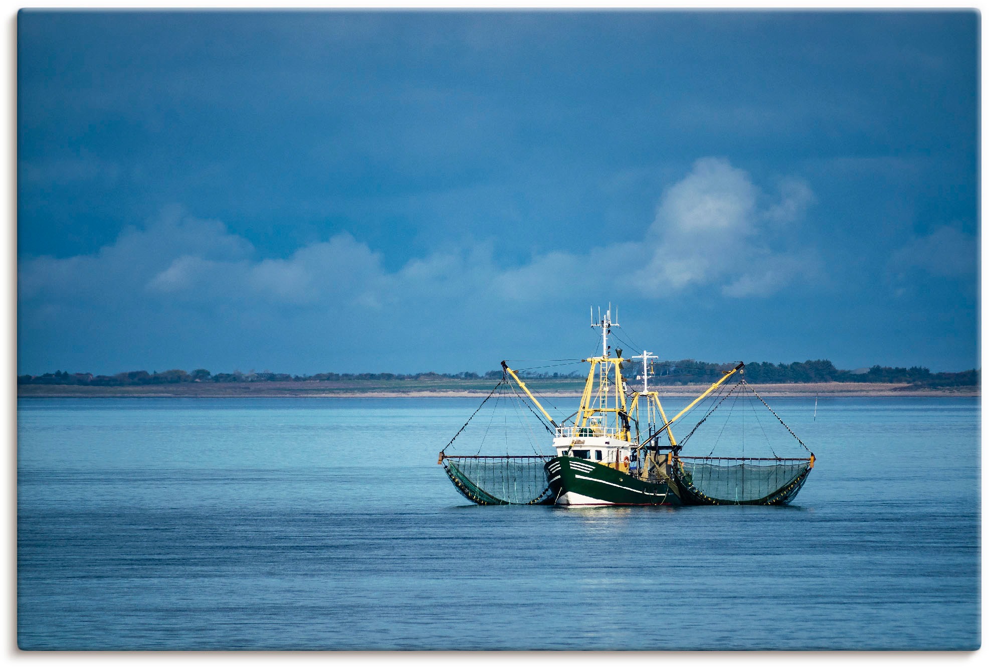 Image of Artland Wandbild »Krabbenkutter auf der Nordsee«, Boote & Schiffe, (1 St.), in vielen Grössen & Produktarten - Alubild / Outdoorbild für den Aussenbereich, Leinwandbild, Poster, Wandaufkleber / Wandtattoo auch für Badezimmer geeignet bei Ackermann Versand