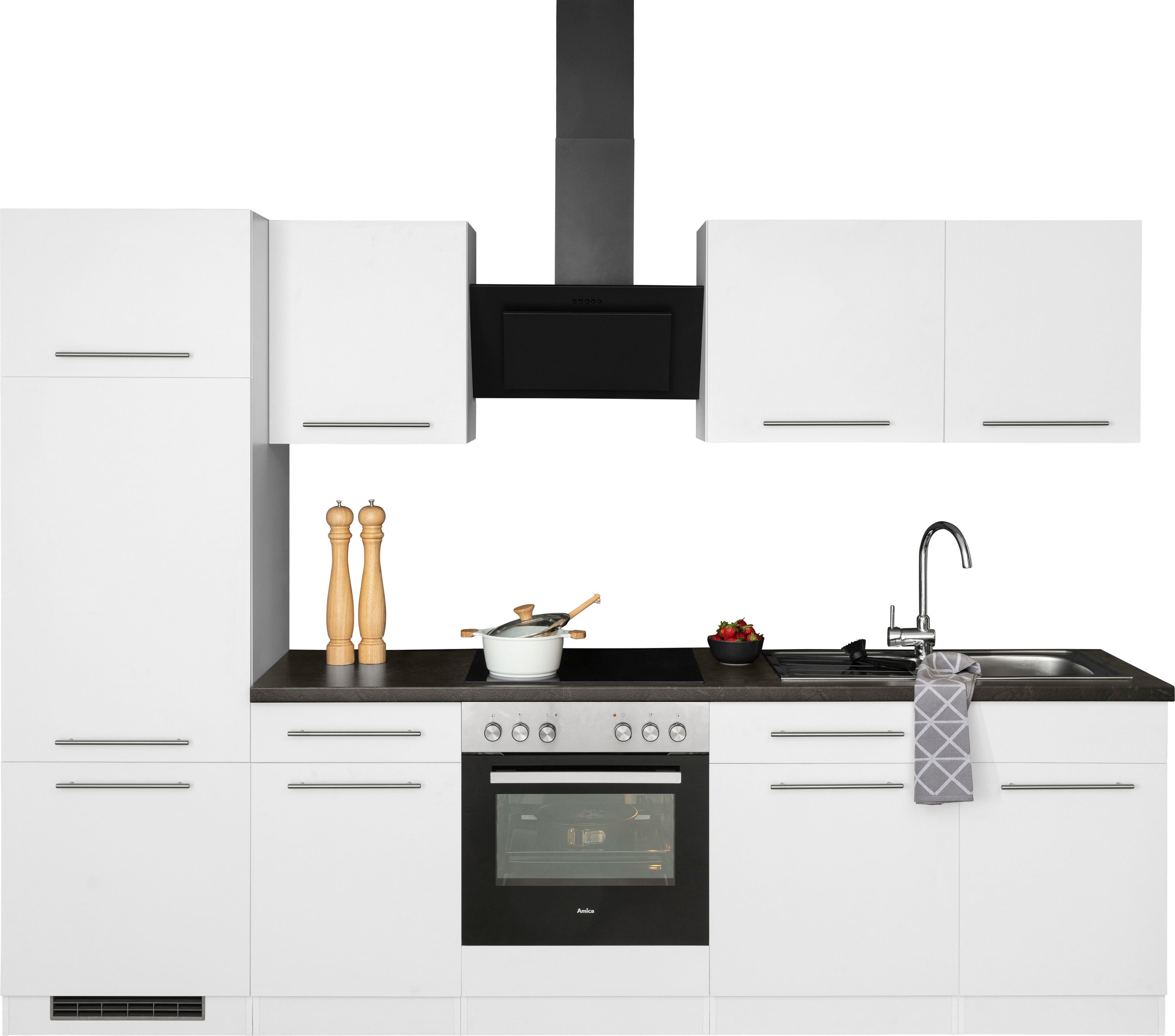wiho Küchen Küchenzeile "Unna" ohne E-Geräte, Breite 280 cm