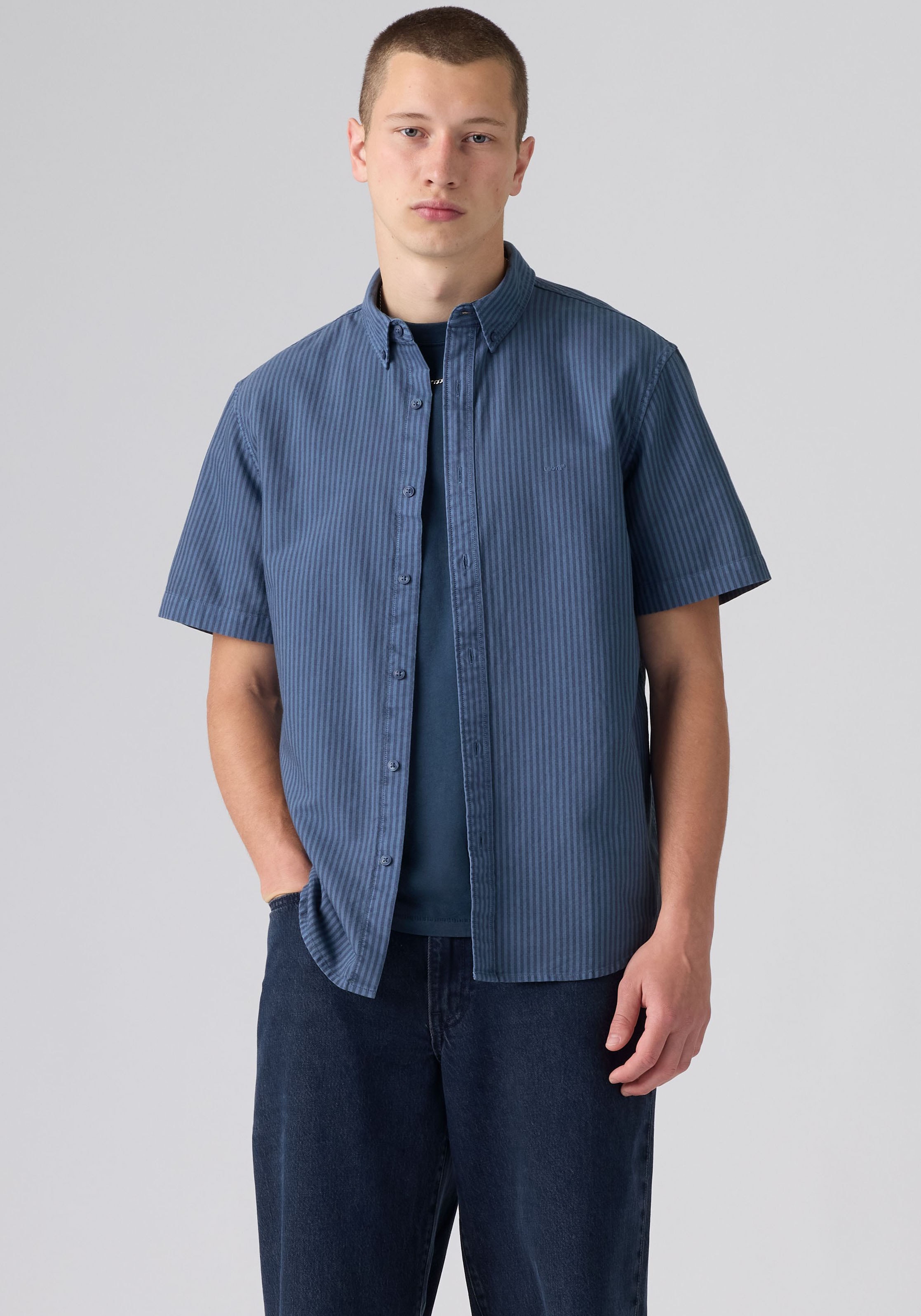 Levi's® Kurzarmhemd »SS AUTHENTIC BUTTON DOWN« mit kleiner Logostickerei auf der Brust