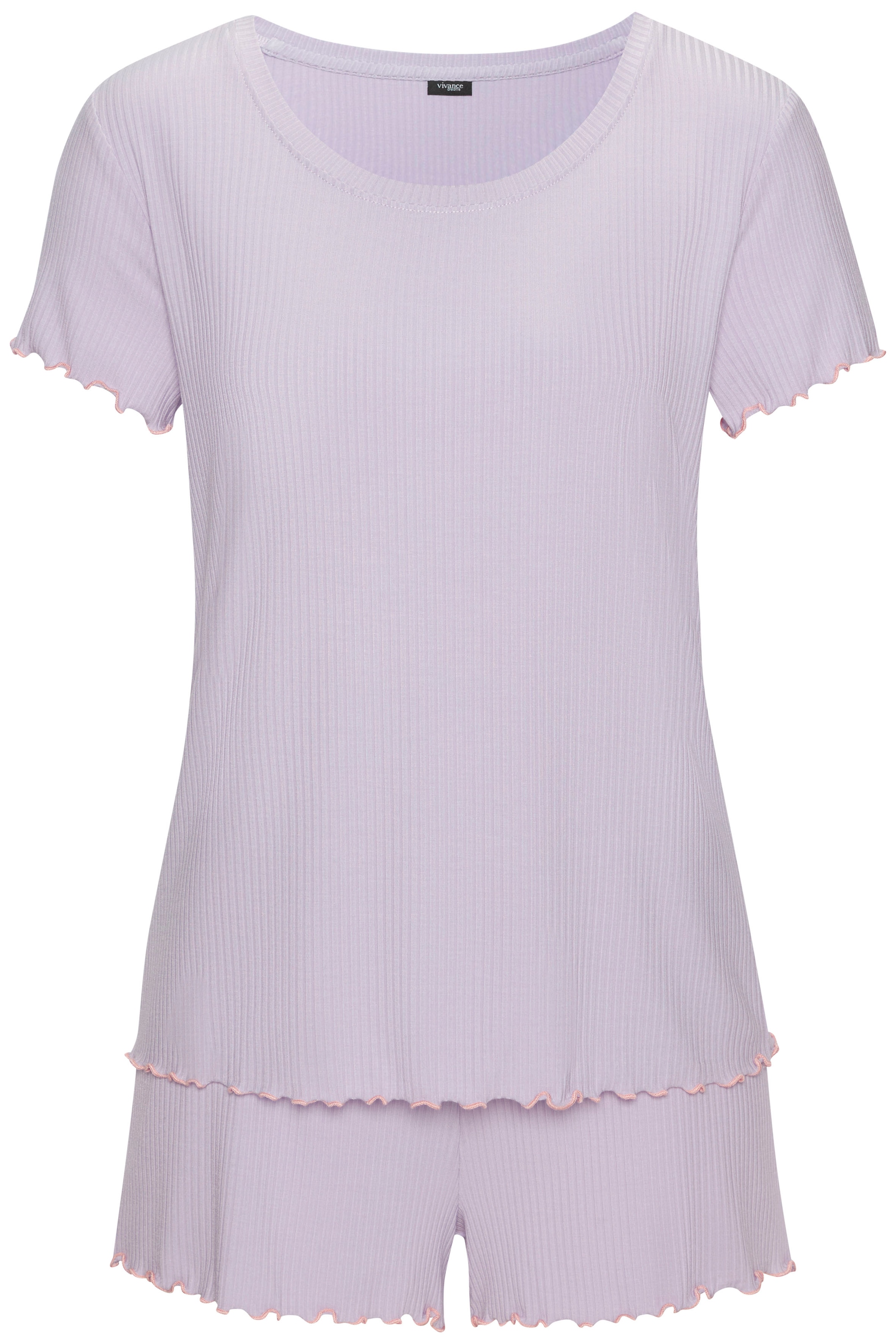 Vivance Dreams Shorty, (2 tlg.), mit süssem Babylock-Saum