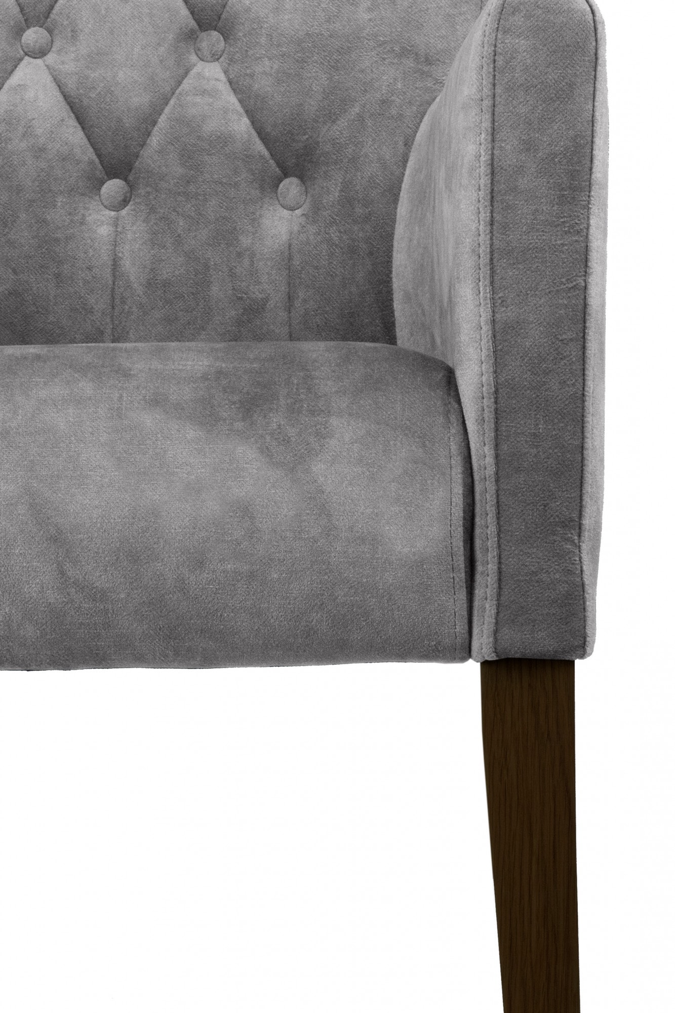 Home affaire Chaise avec accoudoirs »Cortega Esszimmerstuhl mit Knopfheftung« () 1 cuisBeingestell Massivholz, bequem gepolstert