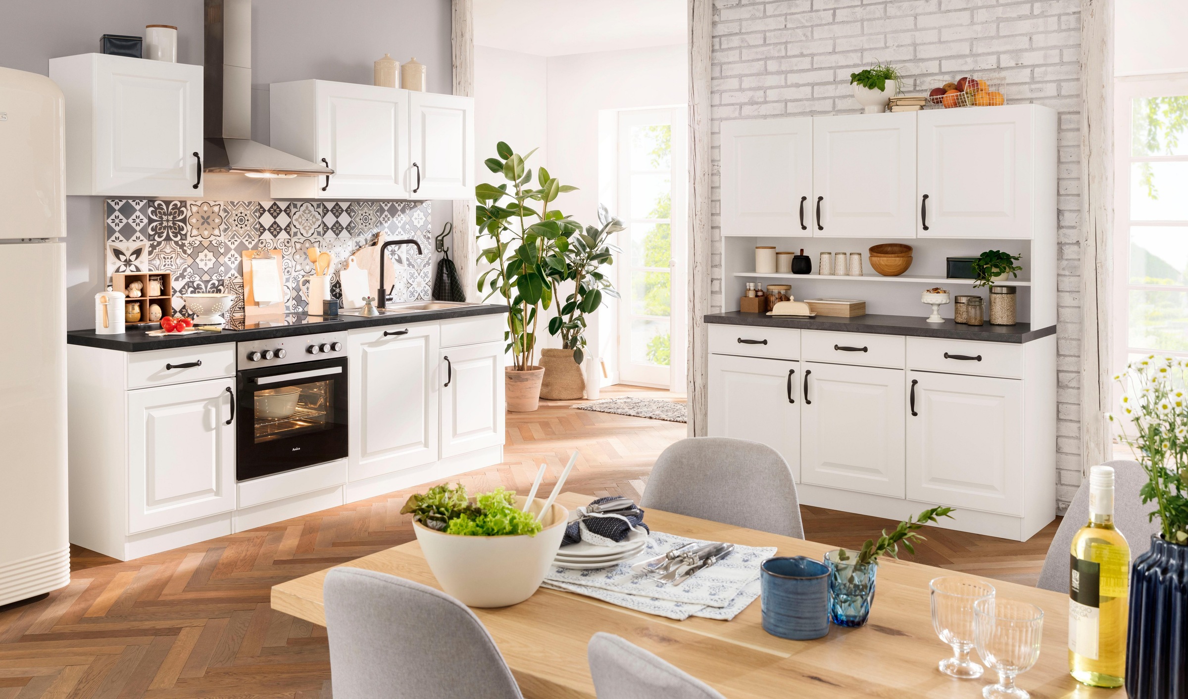 wiho Küchen Kitchenette »Erla« ohne E-Geräte, Breite 220 cm