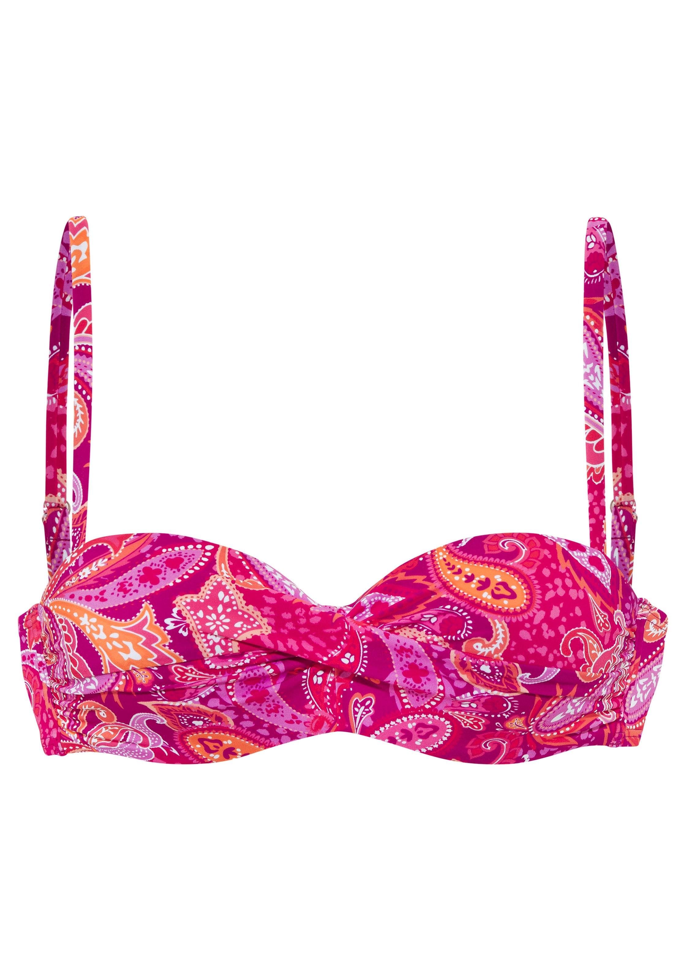 Vivance Bügel-Bandeau-Bikini-Top »Pretty«, mit modischem Paisleymuster und Wickeloptik