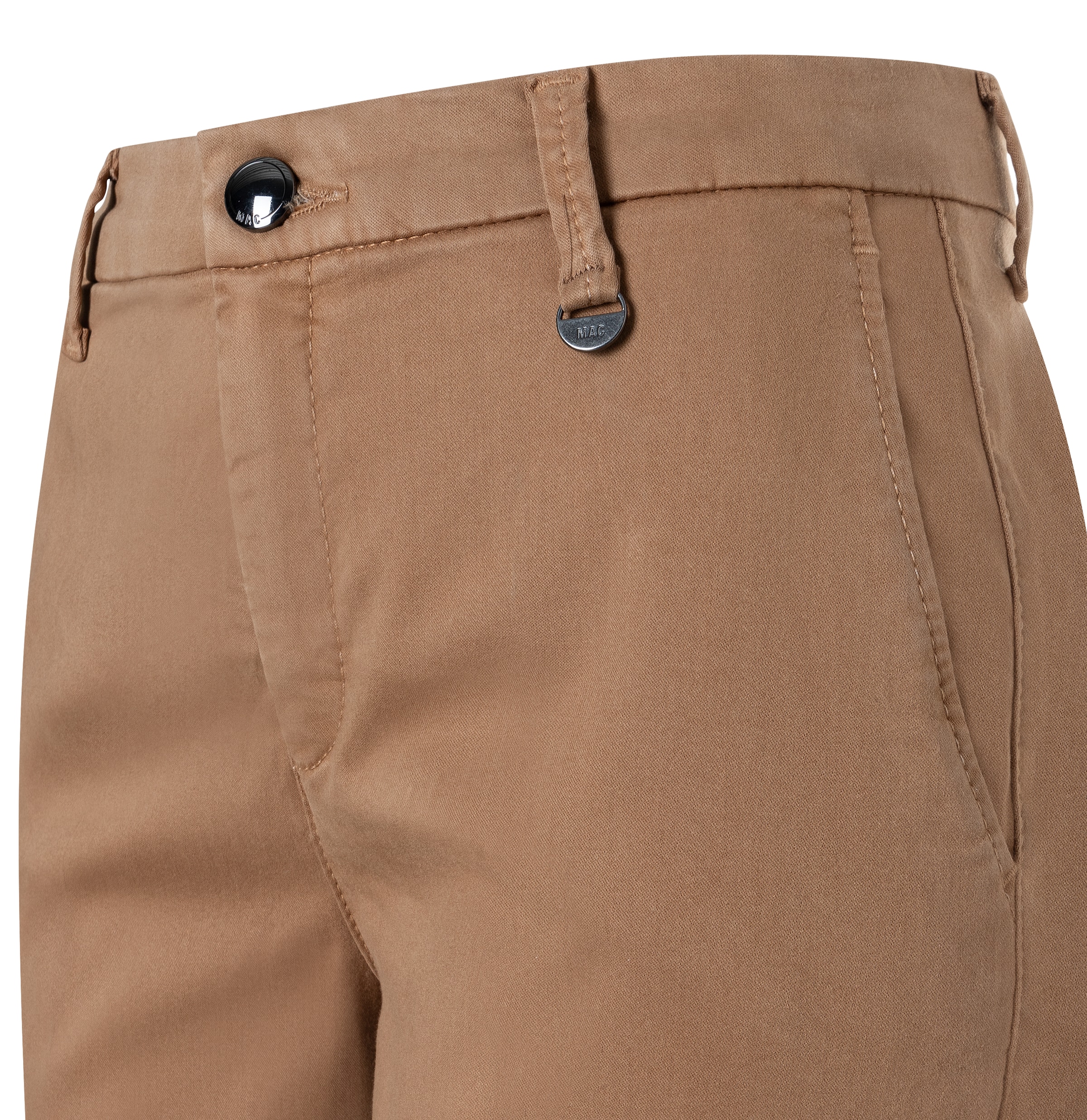 MAC Chinohose »CHINO turn up«, mit dezentem Glanz, elegant und sportiv zugleich