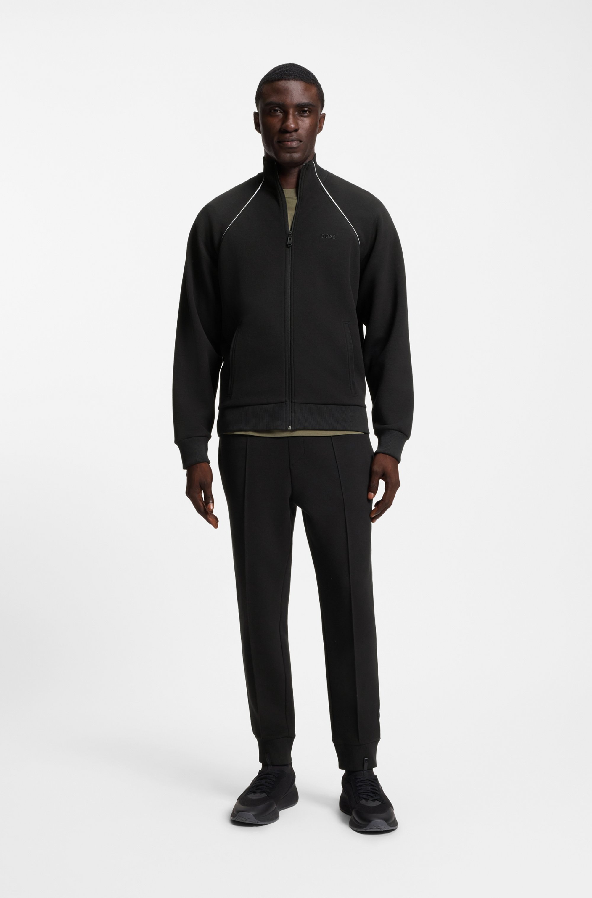 BOSS GREEN Sweatjacke »Skaz« mit Markenlabel