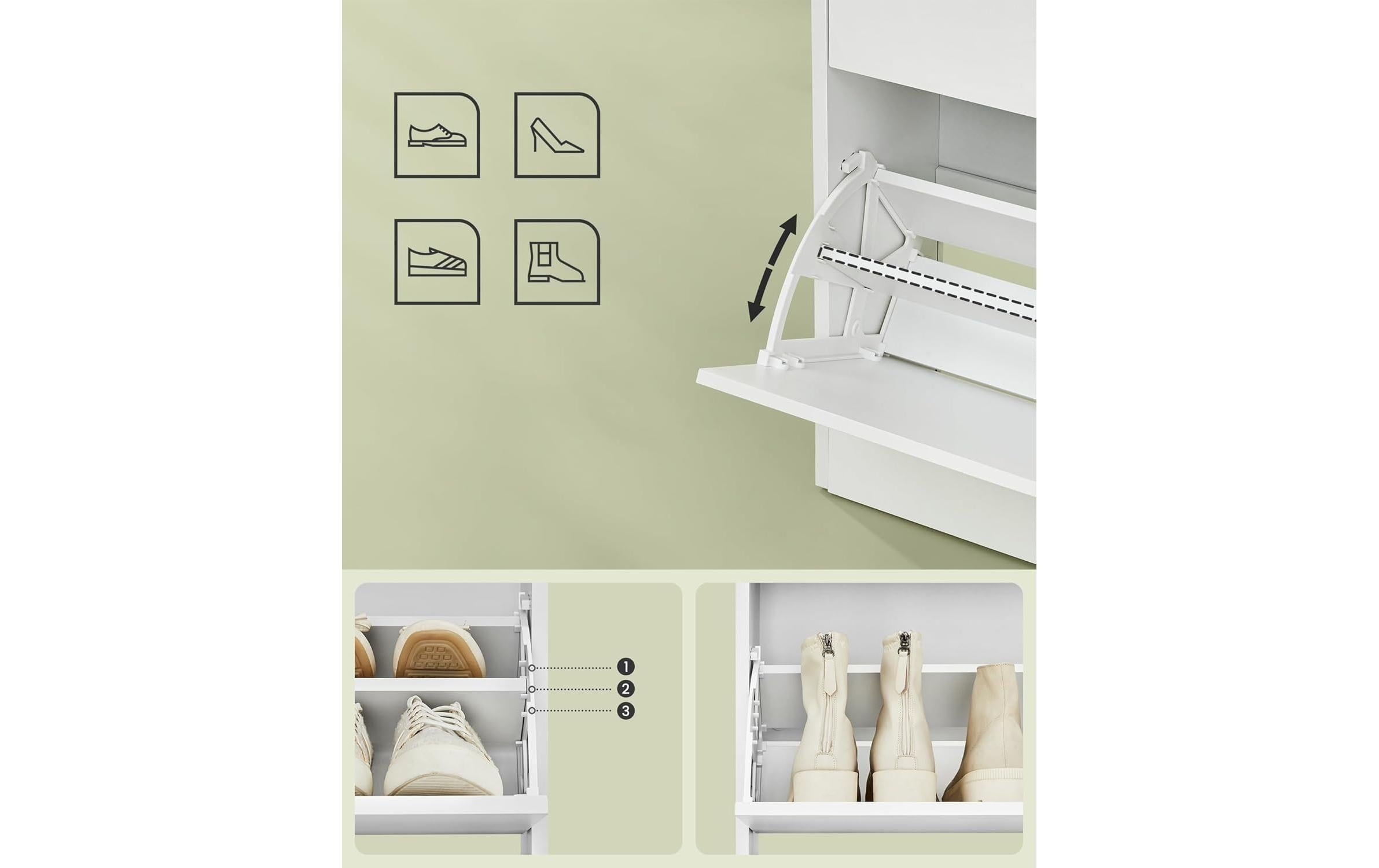 VASAGLE Schuhschrank »80 x 24 x 102 cm«