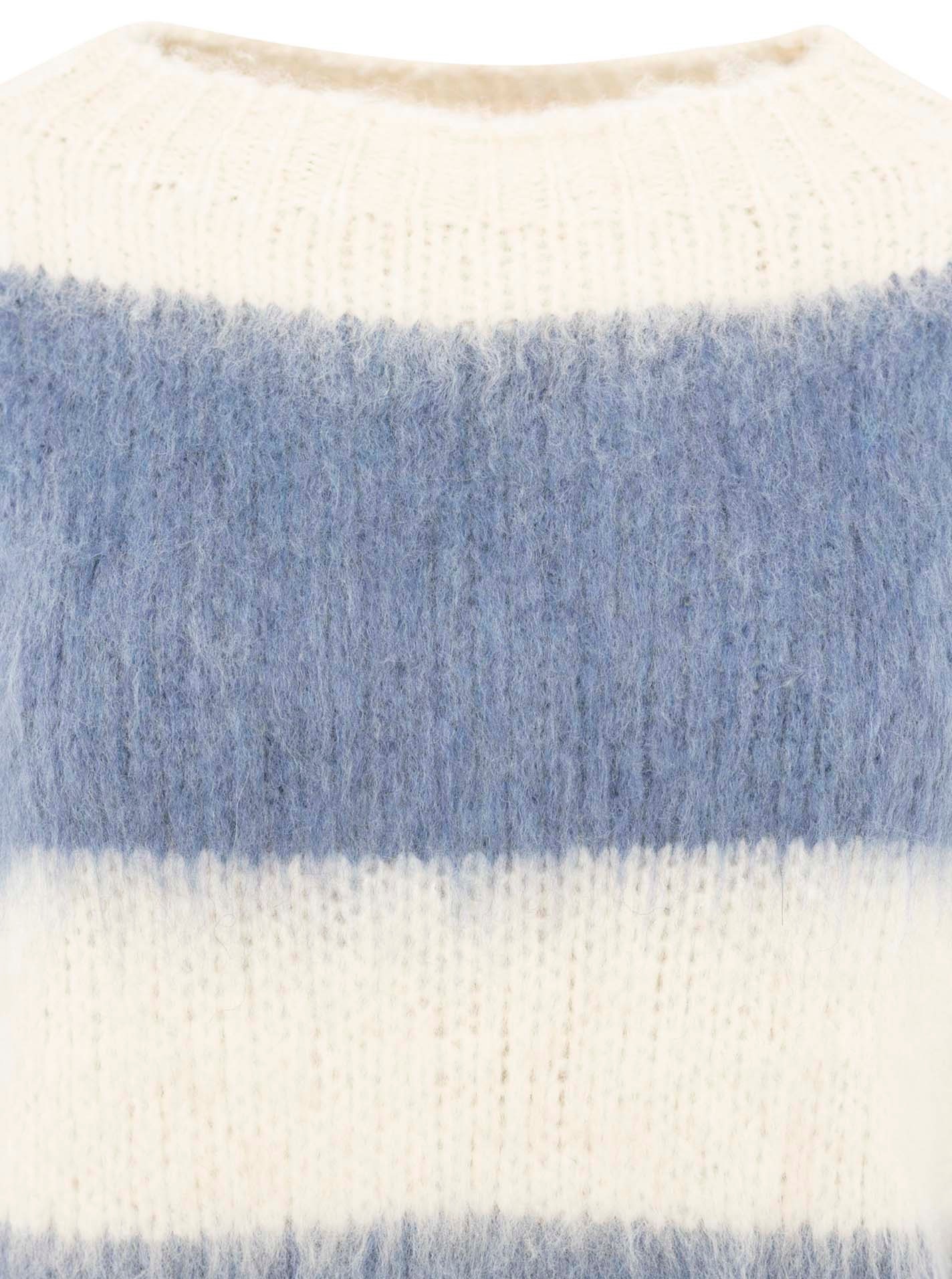 Zwillingsherz Pull en tricot »"Streifen"« kuschelig mit Rundhalsausschnitt, Blockstreifen und Wollanteil