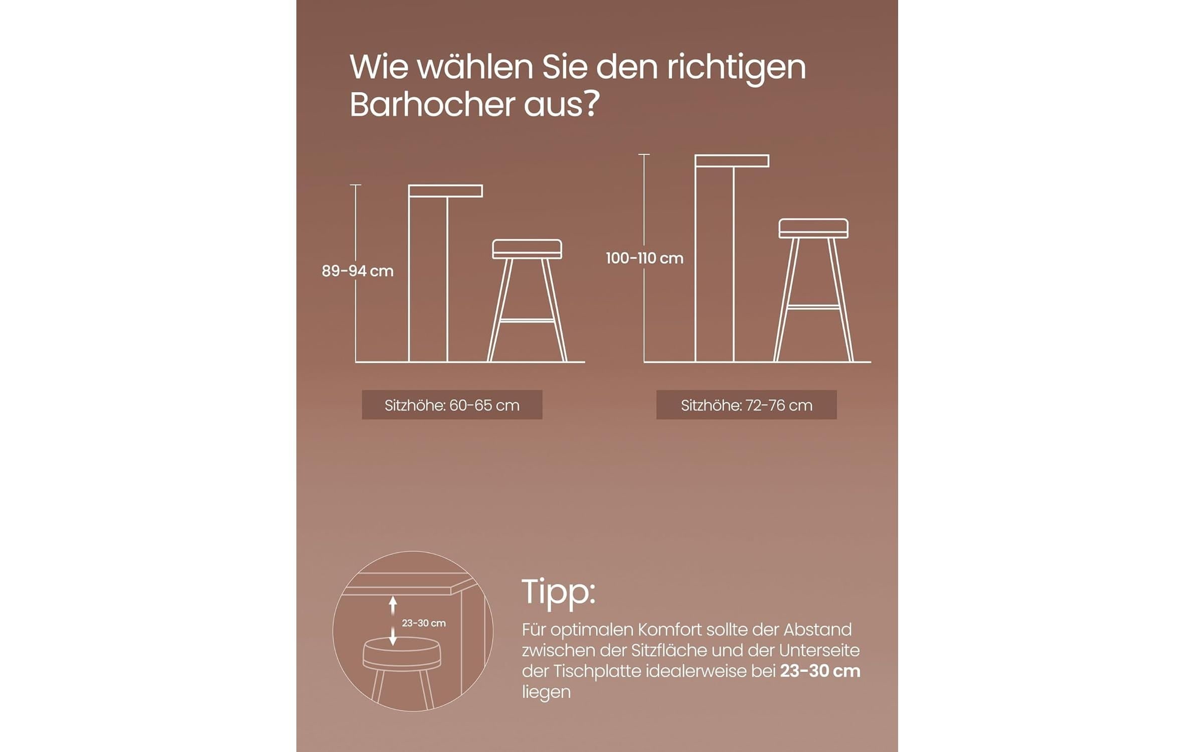 VASAGLE Tabouret de bar »2er Set« 2 cuis tlg.
