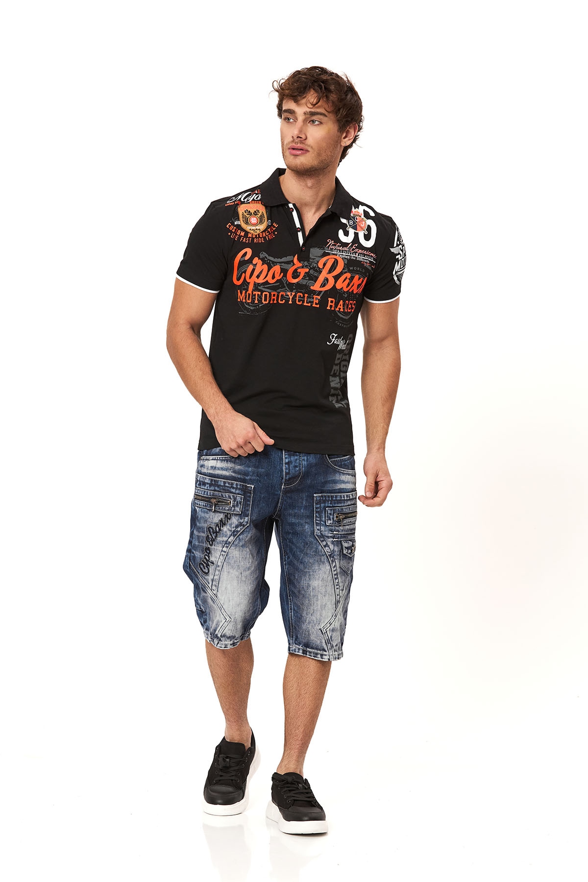Cipo & Baxx Jeansbermudas Baumwolle, regular fit