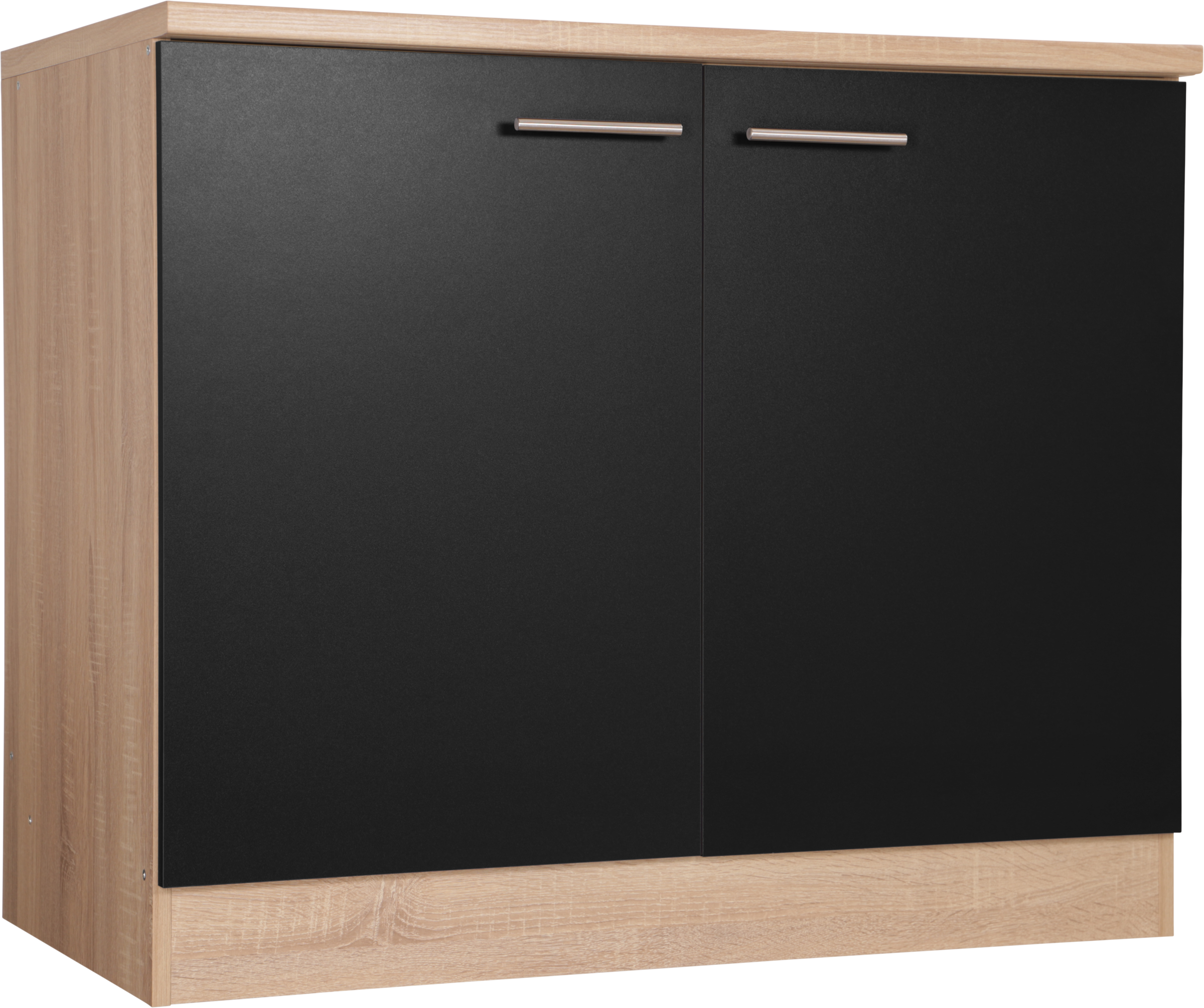 Image of RESPEKTA Spülenschrank "Merle" Breite 100 cm, Soft-Close, Griffe aus Metall, 85 cm Arbeitshöhe