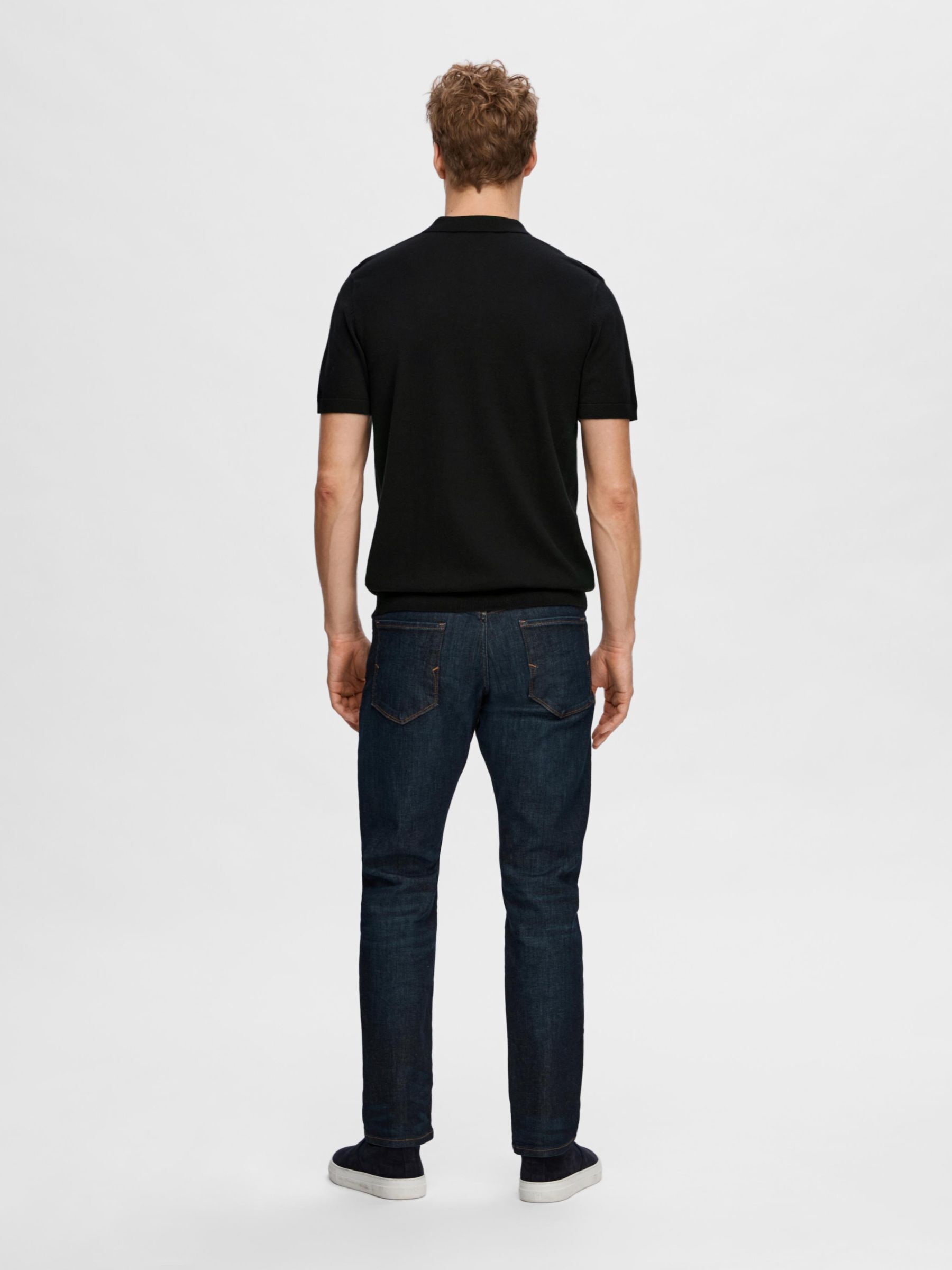 SELECTED HOMME Poloshirt »SLHBERG SS KNIT POLO NOOS«, aus Feinstrick
