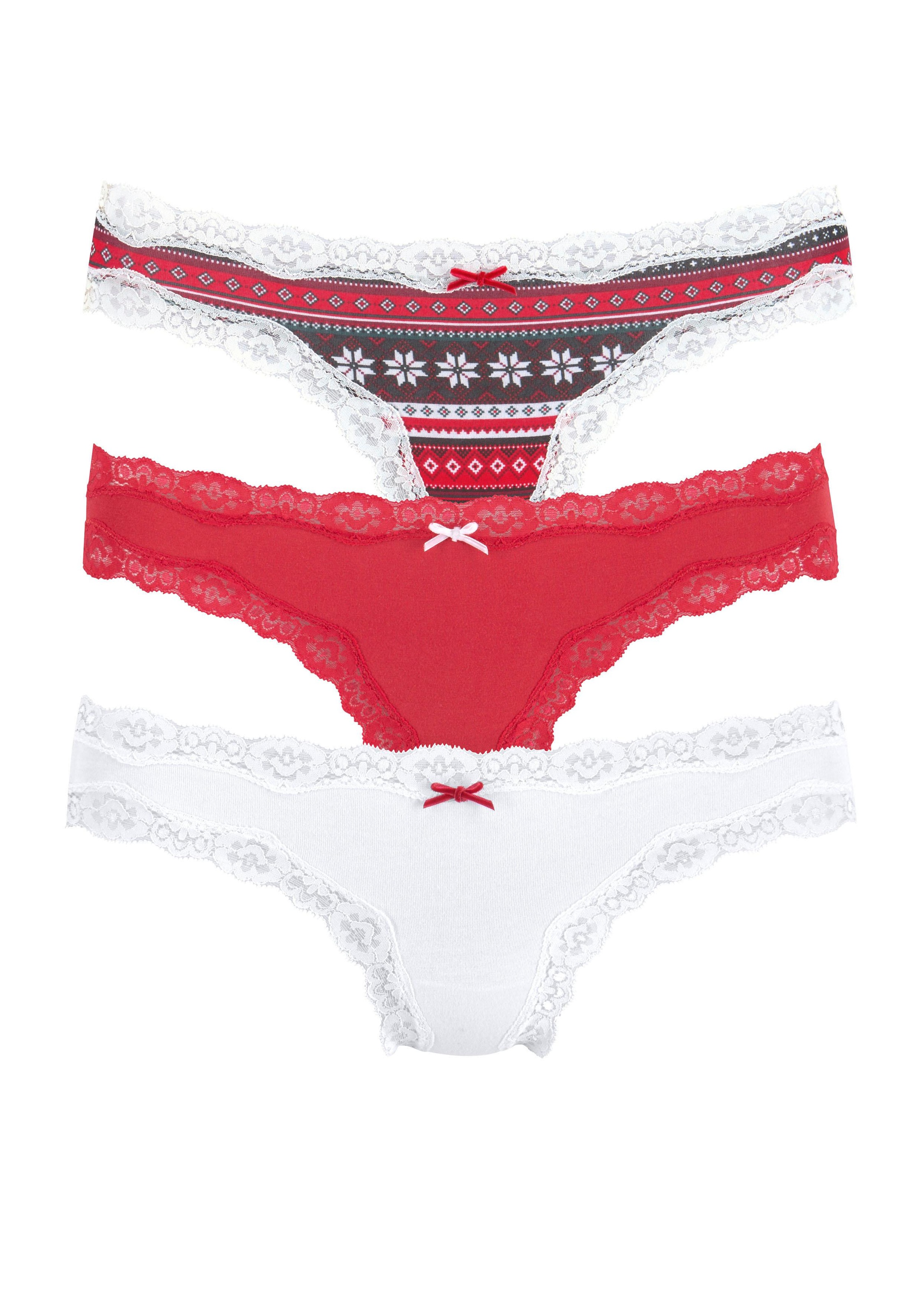 Image of LASCANA String »X-Mas«, (Packung, 3er-Pack) bei Ackermann Versand Schweiz