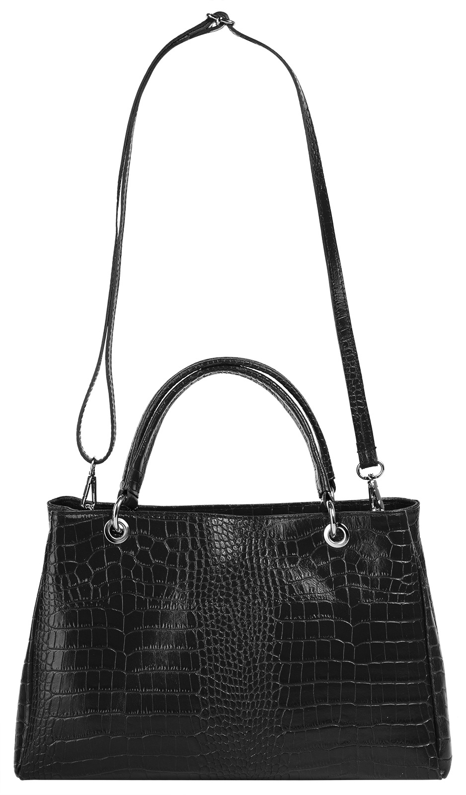Cluty Henkeltasche, echt Leder, Made in Italy