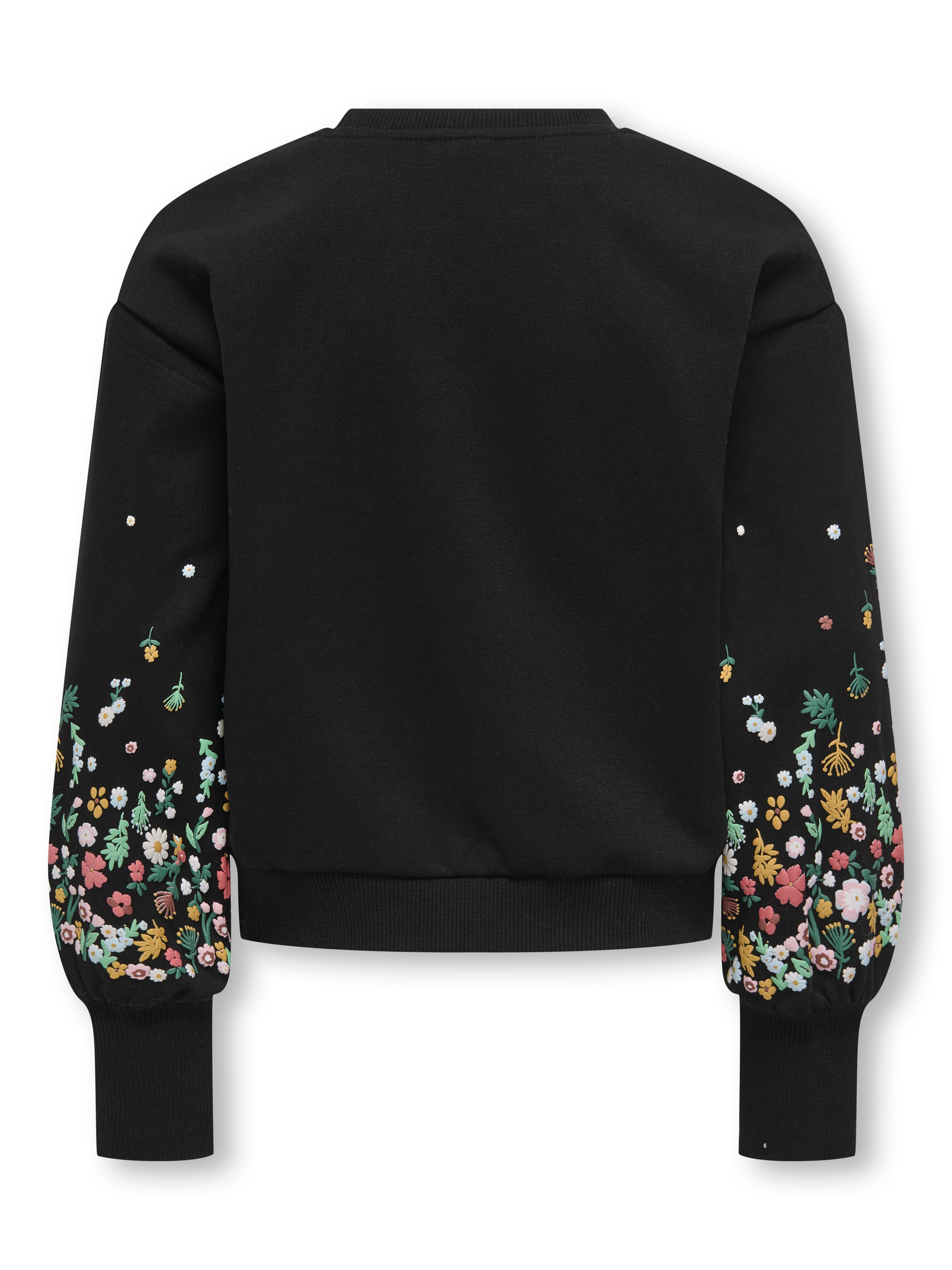 KIDS ONLY Sweat-shirt »KOGBROOKE L/S O-NECK FLOWER SWT NOOS«, mélange coton, coupe régulière
